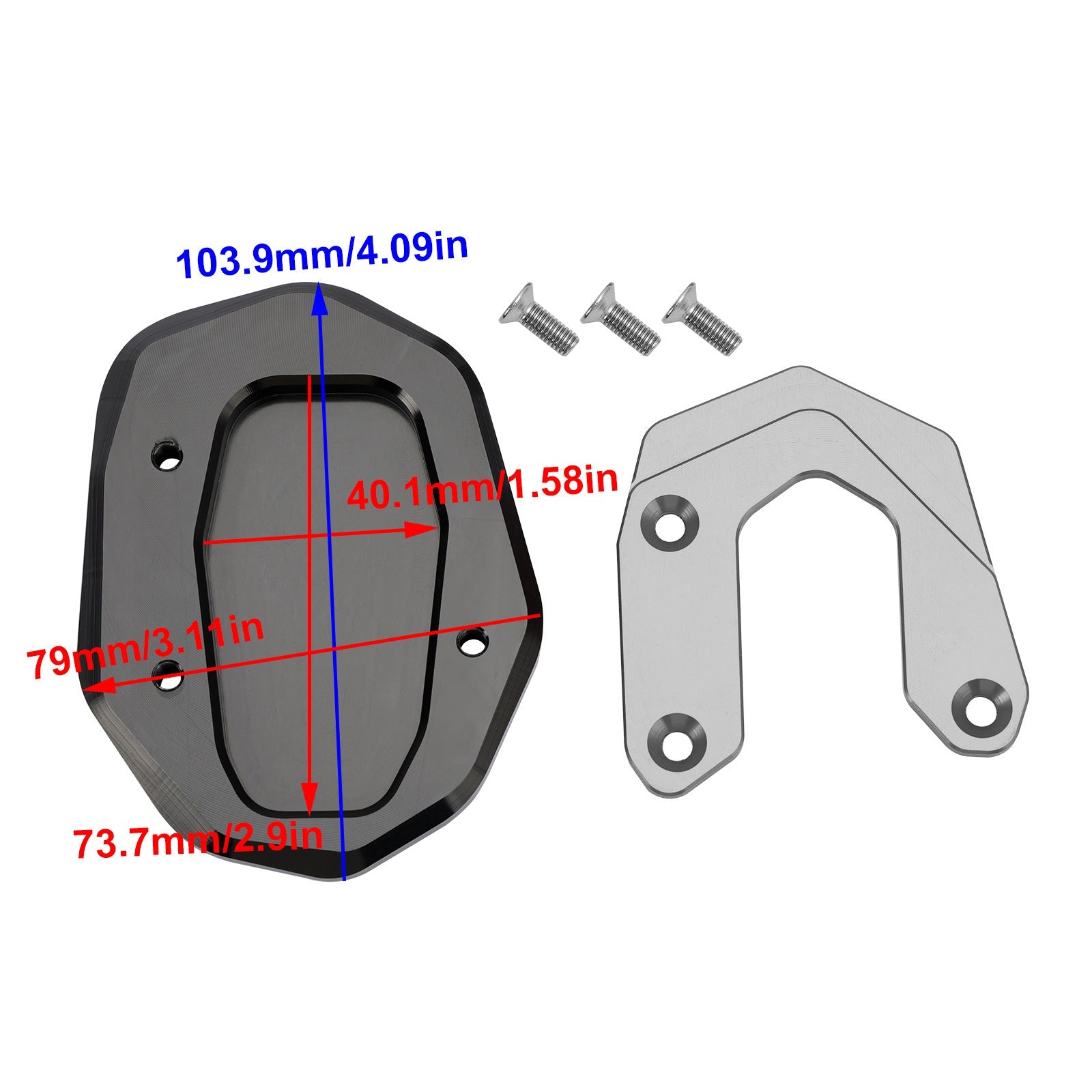 Ducati Scrambler 400/800/1100 2015-2020 Kickstand Enlarge Plate Pad