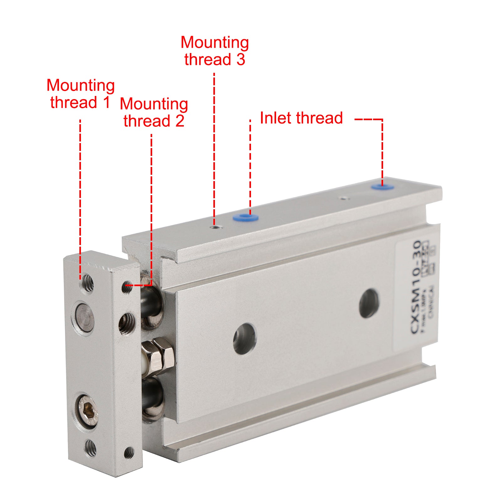 SMC CXSM10-30 CXSM1030 Air Cylinder Pneumatic Dual Rod Cylinder Double Acting