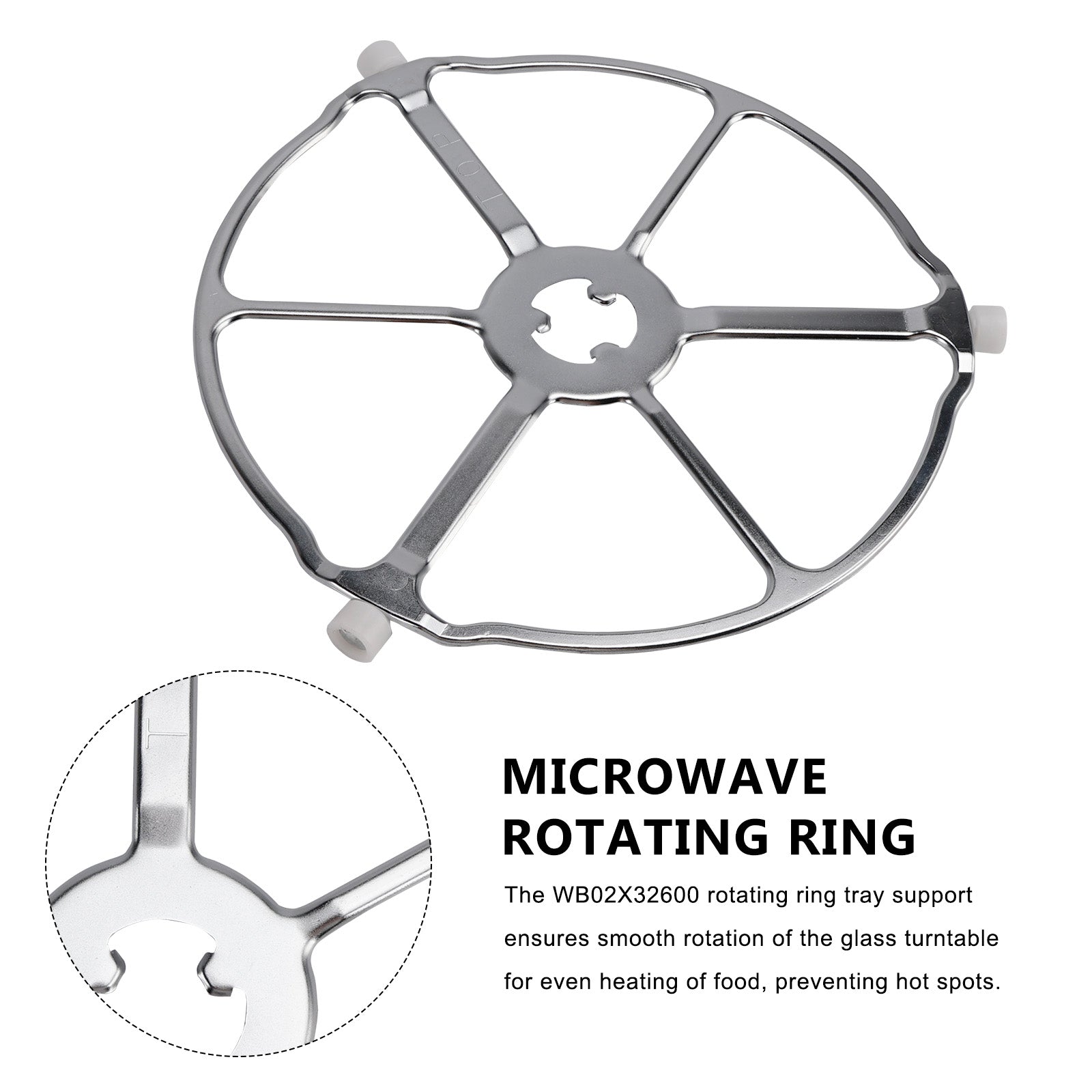 GE Microwave Oven ROLLER RING TRAY SUPPORT WB02X32600 WB06X10651