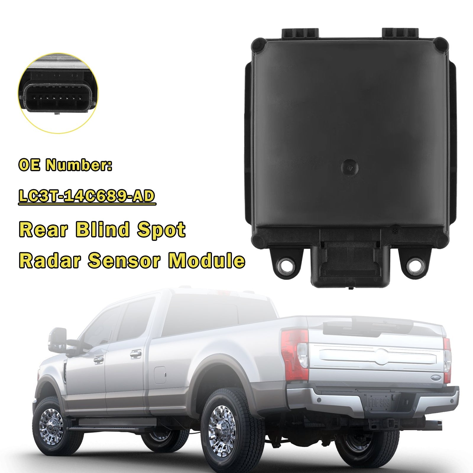 2020-2021 For Ford F-250 F-350 6.2L/6.7L/7.3L Rear Blind Spot Radar Sensor Module LC3T-14C689-AD