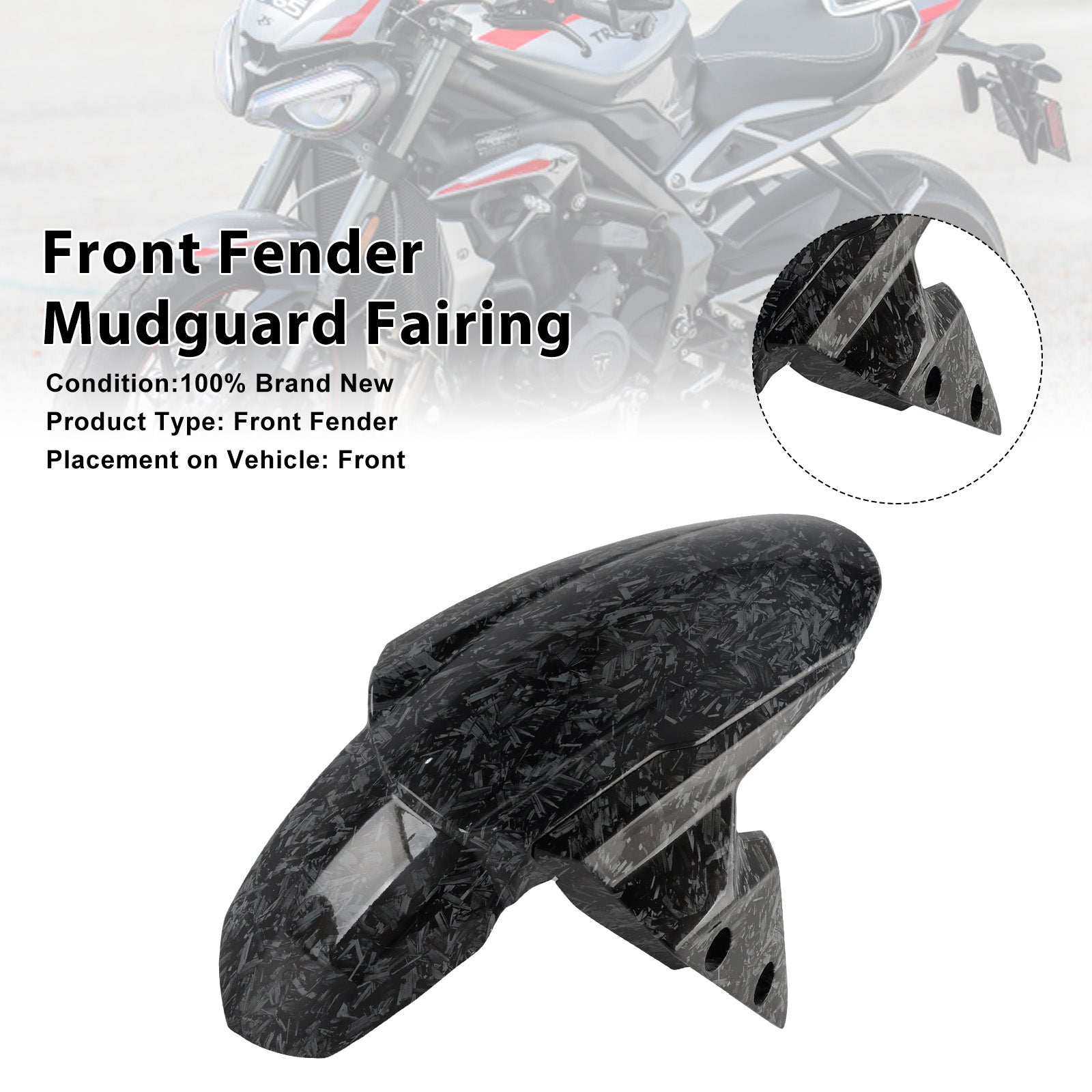2020-2025 Street Triple 765 R RS Front Fender Mudguard Fairing
