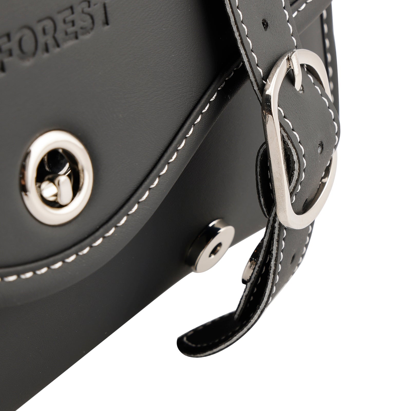 스쿠터, 오토바이용 PU 사이드 테일 백, 새들백, 색상 매칭 러기지, 화이트