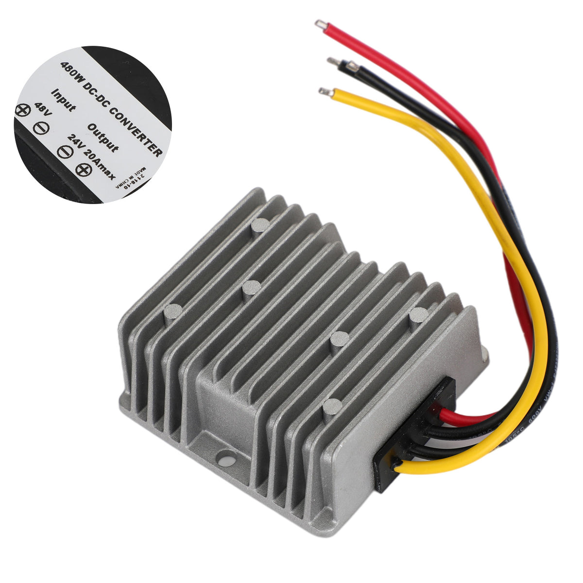 WaterProof 36V/48V to 24V 20A 480W Step Down DC/DC Power Converter Regulator