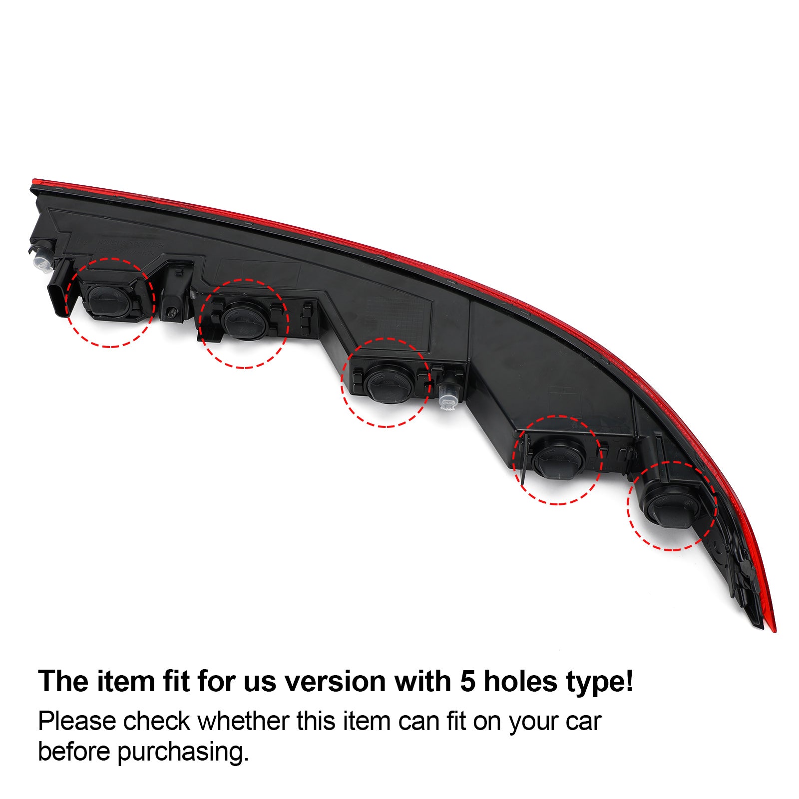 Pair Rear Bumper Lower Tail Light Brake Stop Lamp For Audi Q5 18-2021 US Version