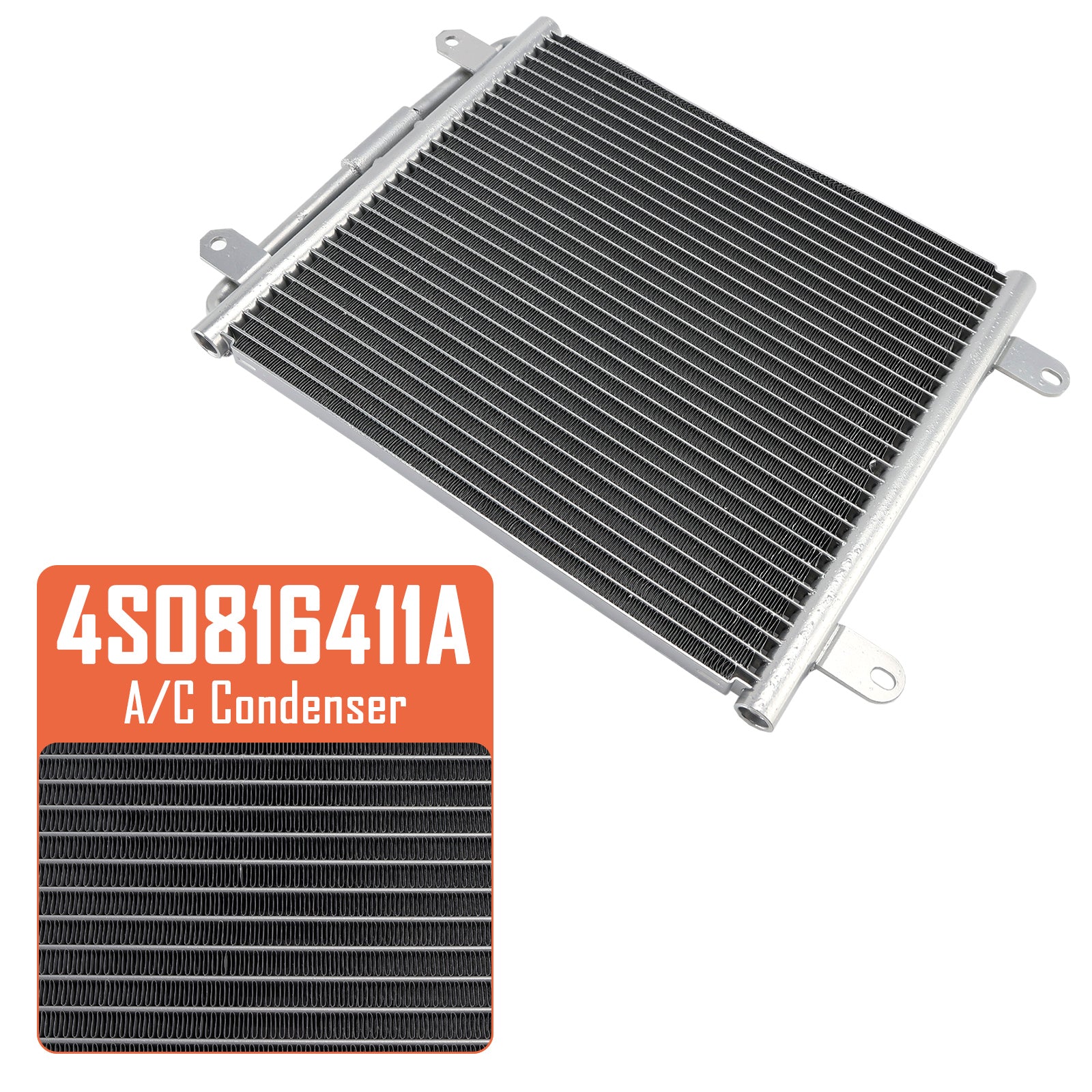 2017-2018 For Audi R8 W/O Receiver Drier, W/ Bracket A/C Condenser with Bracket 4S0816411A
