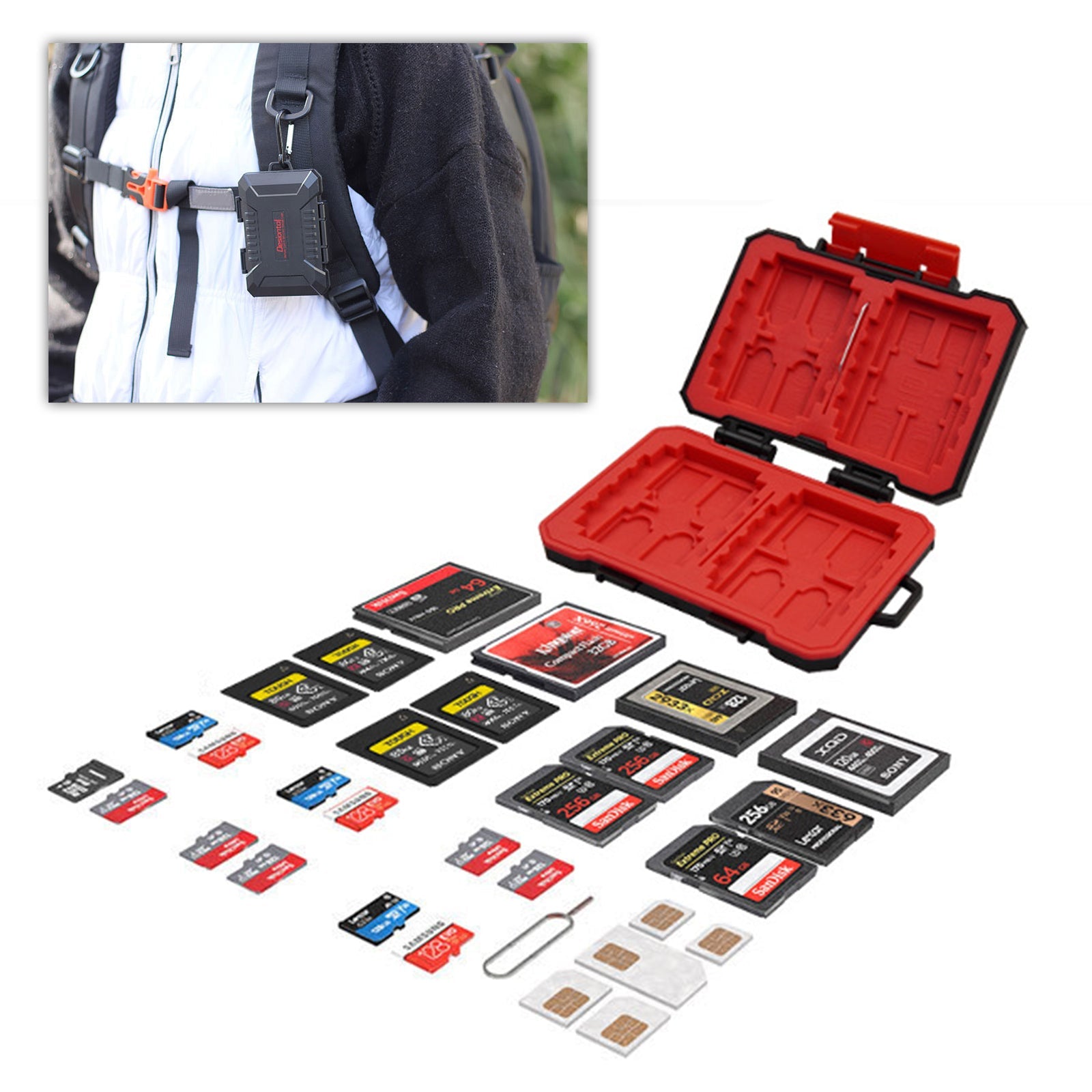 Camera Memory Card Box TFA Card Protection Box Waterproof Anti-fall Storage Box