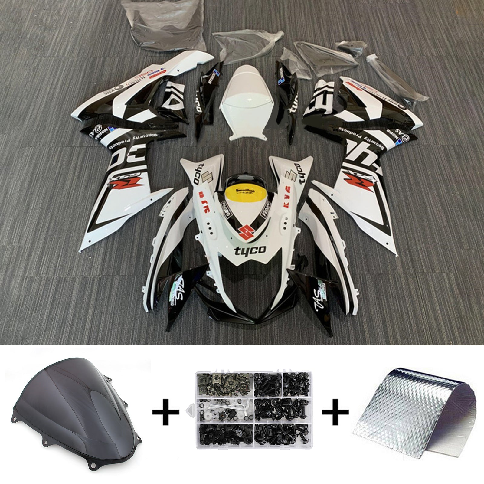 Amotopart Suzuki GSXR 600/750 2011-2024 K11 Fairing Kit Bodywork Plastic ABS