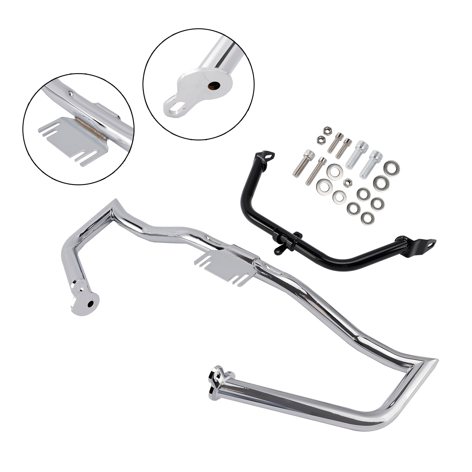 Road Glides Street Glides Road Glides FLHT FLHX Engine & Fairing Bracket Frame Anti-Crash Bumper Kit Chrome