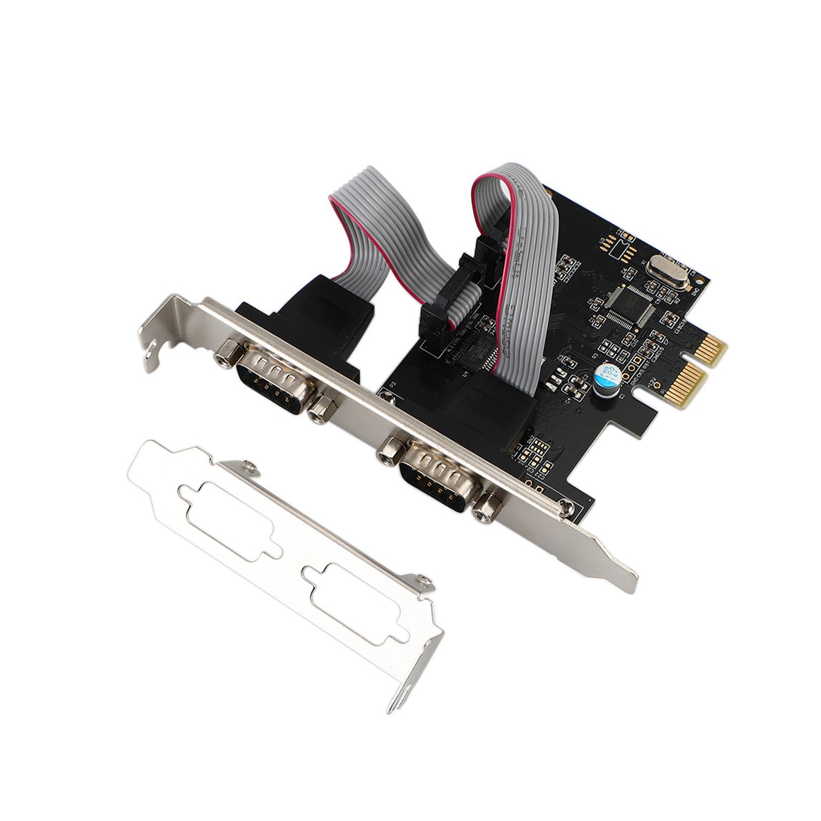 PCIE To RS232 Dual Serial WCH382 Chip PCI-Express Extender Board Adapter Card