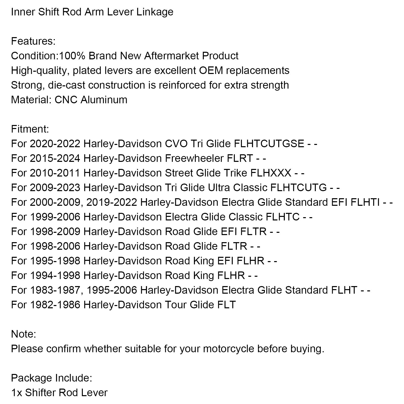 1602-0868 Inner Shift Rod Arm Lever Linkage For Road King FLH FLT FLRT 84-19