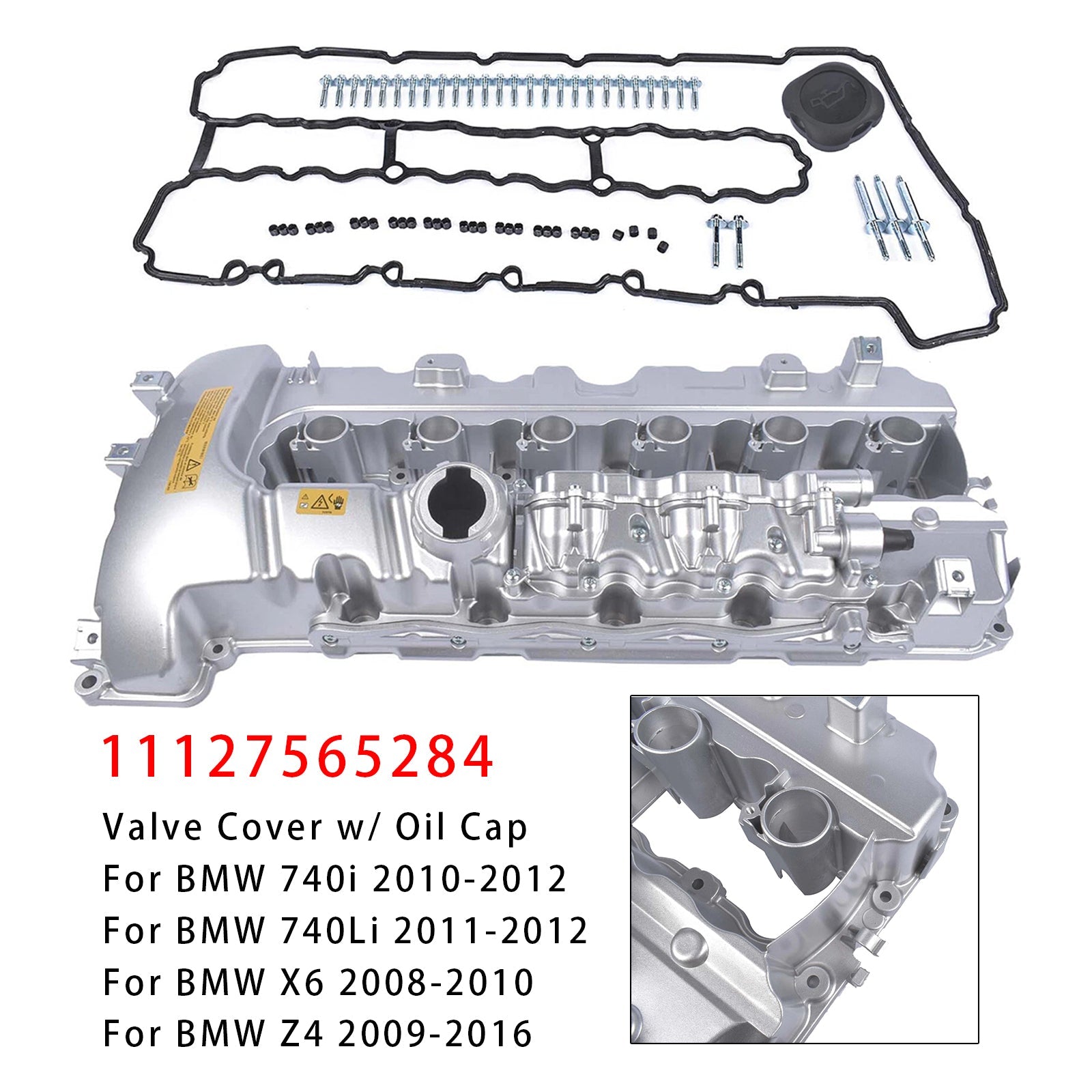 Valve Cover 11127565284 For BMW N54 135i 335i 335xi 335is 535i xDrive X6 Z4 3.0L