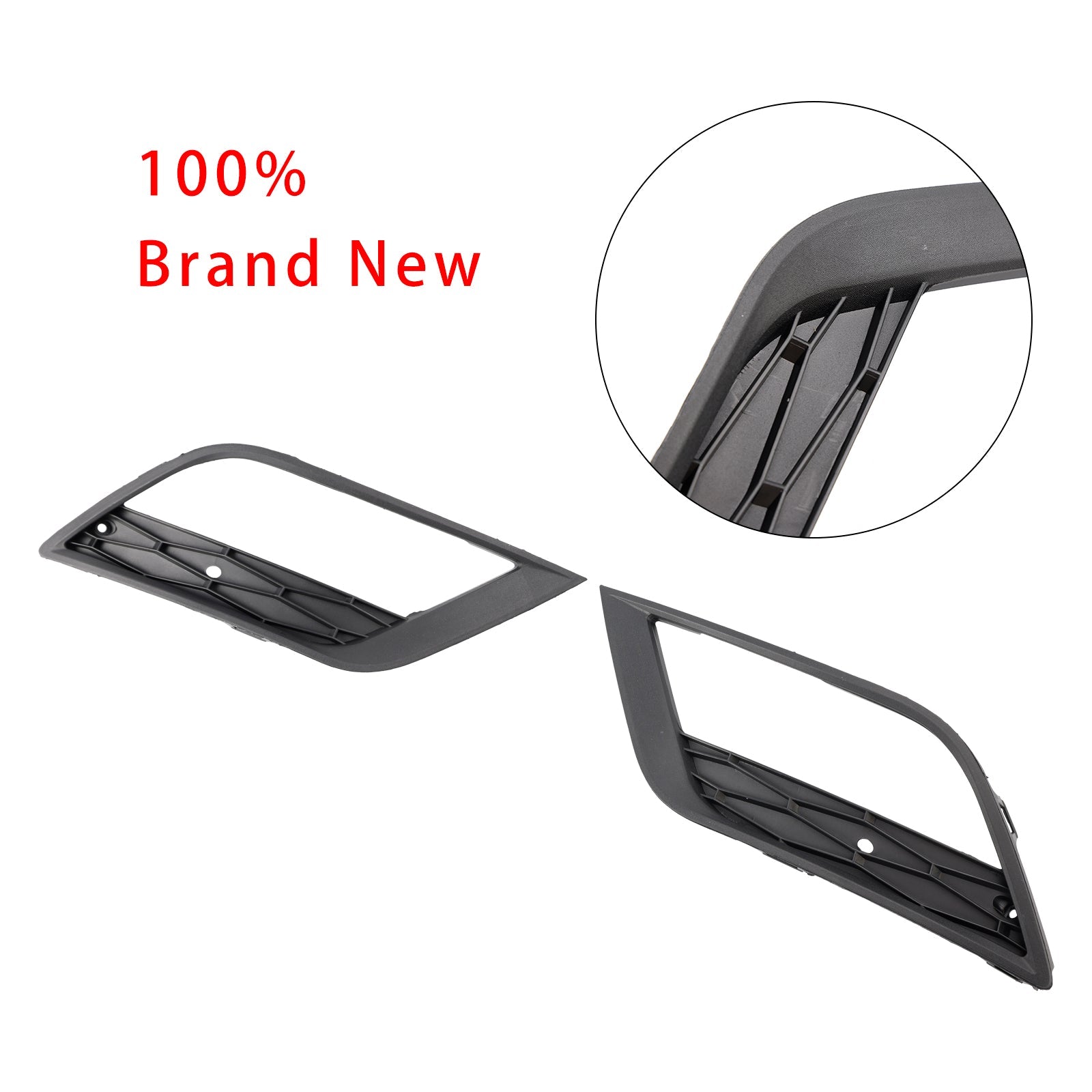 2013-2016 Seat Ibiza MK4 2X Car Front Bumper Fog Light Grilles 6J0853665F 6J0853666F