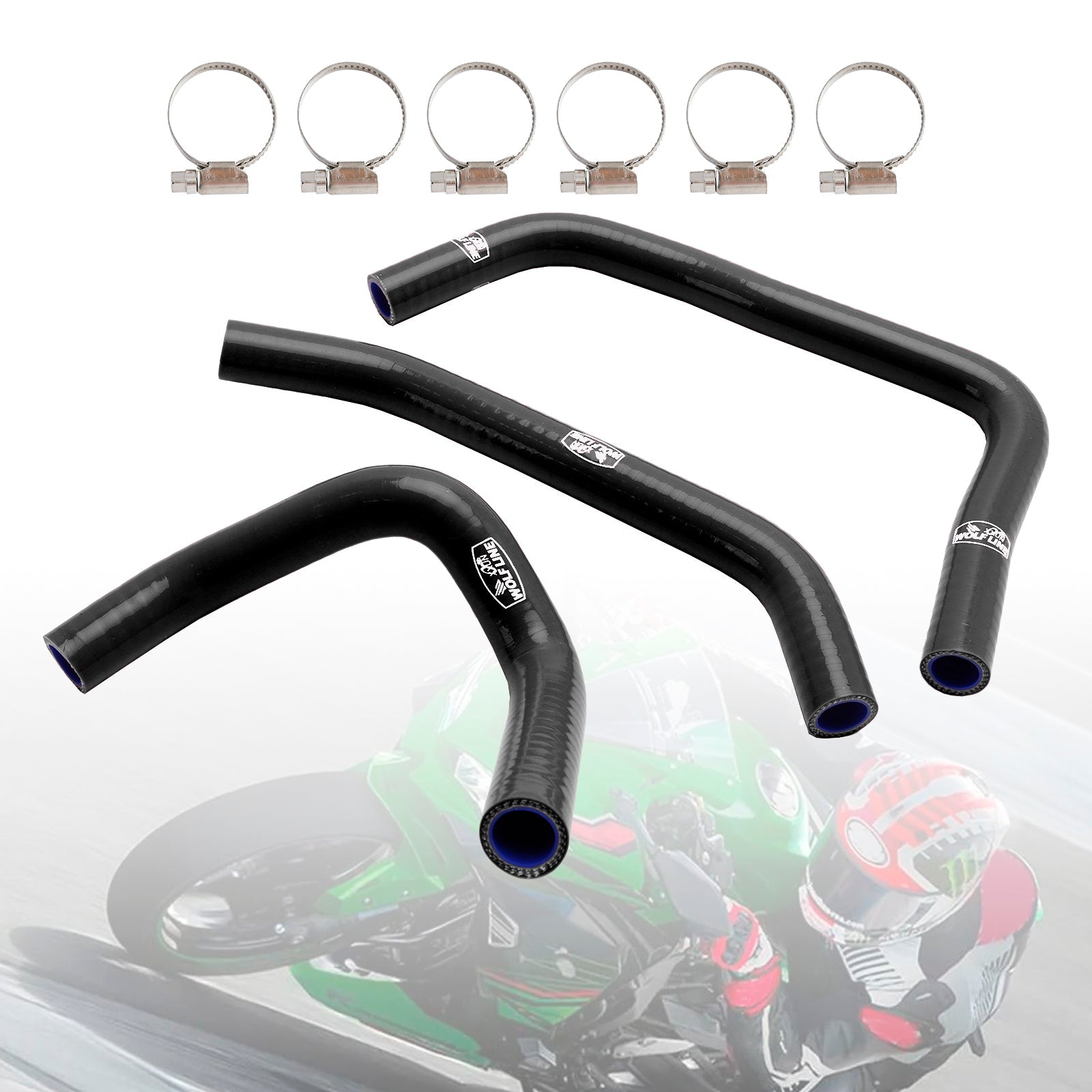 Silicone Radiator coolant Hose kit For Kawasaki ZX4R ZX-4RR 2023-2024