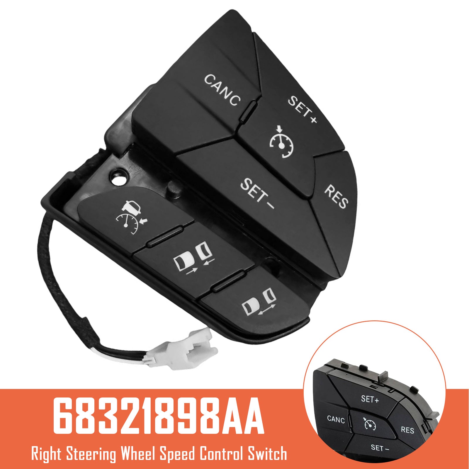 Challenger Charger Right Steering Wheel Speed Control Switch 68321898AA