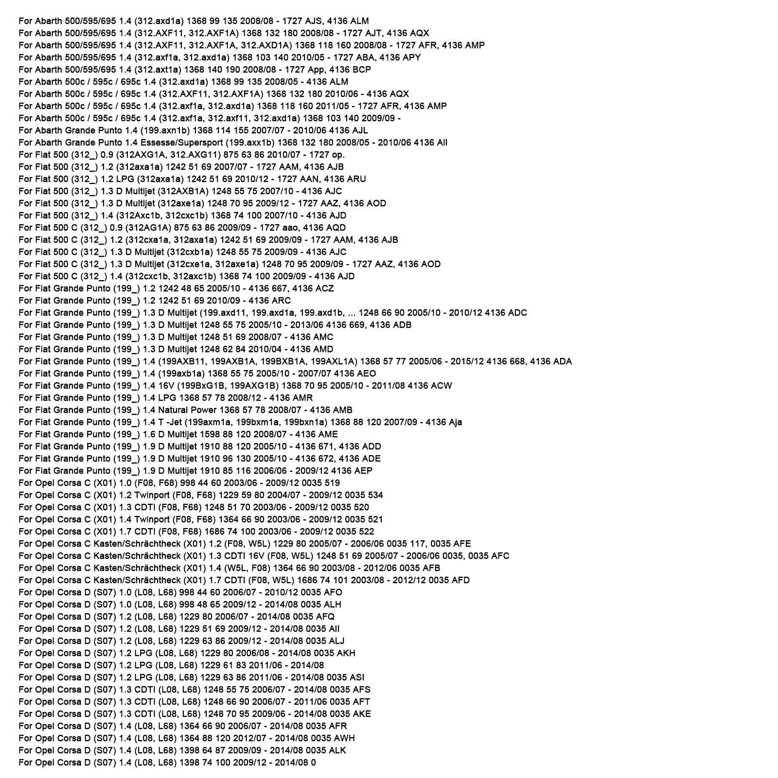 Steering Angle Sensor For Fiat 500 Grande Punto Opel Corsa C D X01 S07