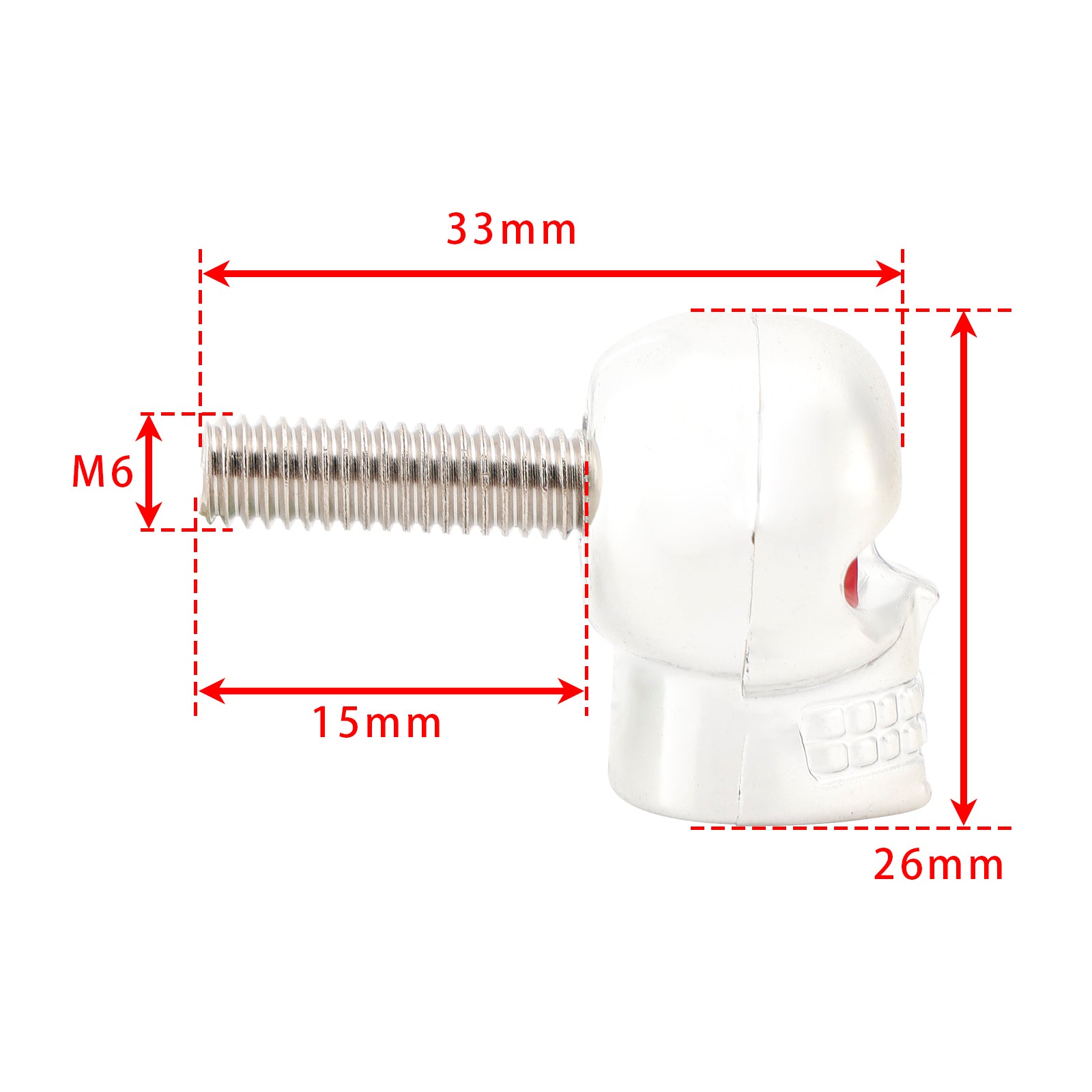 4 Custom SKULL License Plate Bolt Screw Silver Plastic Motorcycle Chopper Bobber