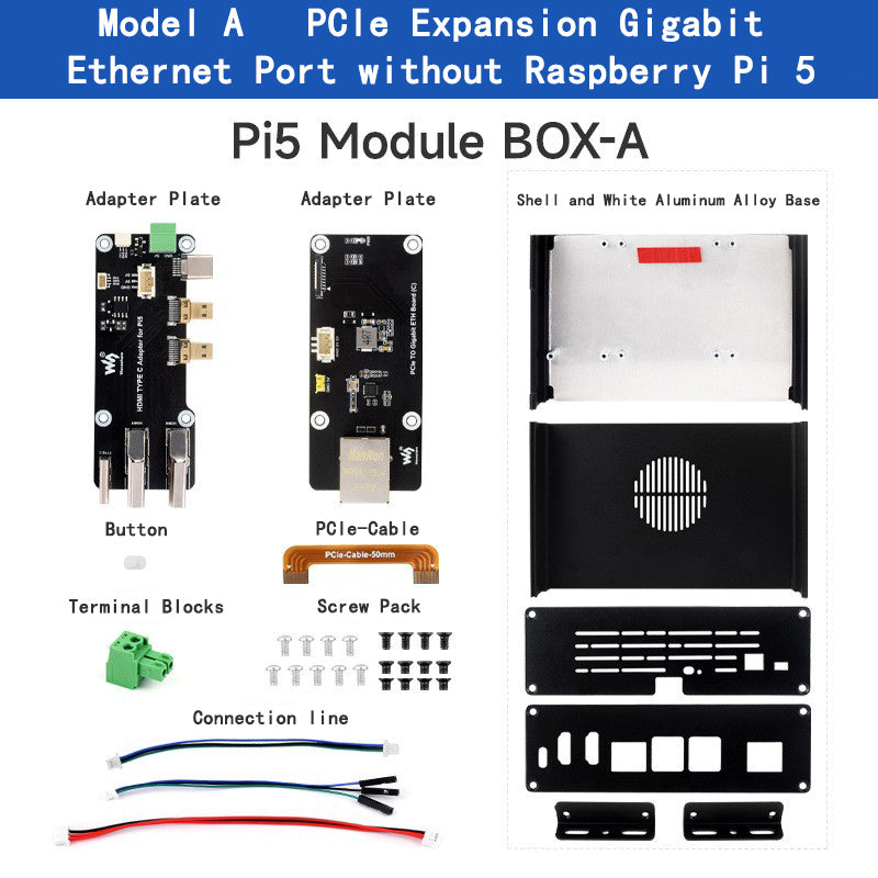 Raspberry Pi 5 Multi-Function Extension All-in-One PCIE Dual HDMI Dual 4K Output