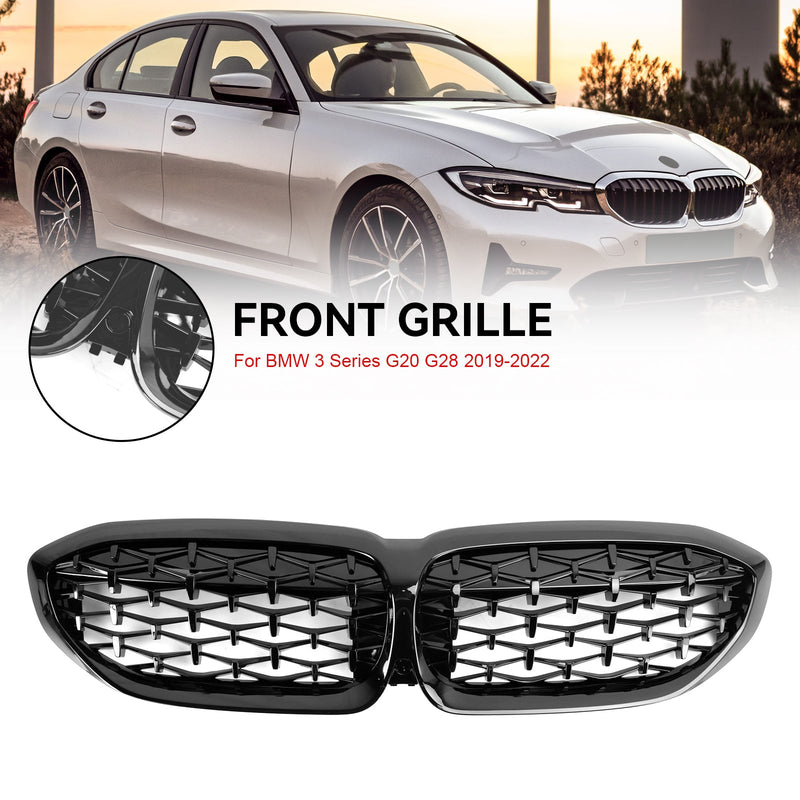 BMW 3 Series G20 2019-2022 Diamond Black Kidney Grille 51138072085
