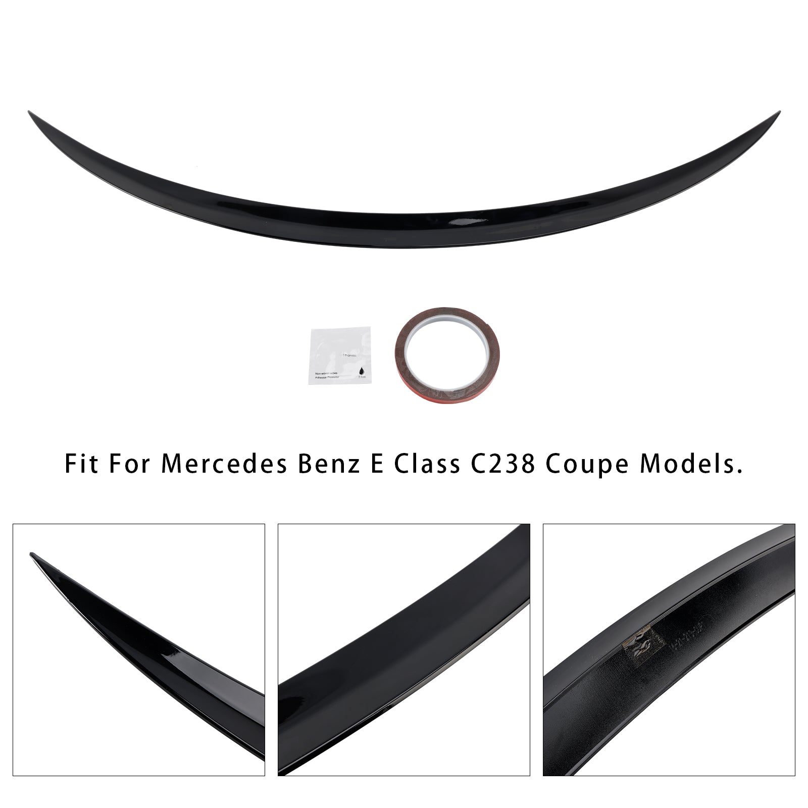 Gloss Black Rear Spoiler For Mercedes-Benz E-Class C238 W213 Coupe 16+ E63 Style