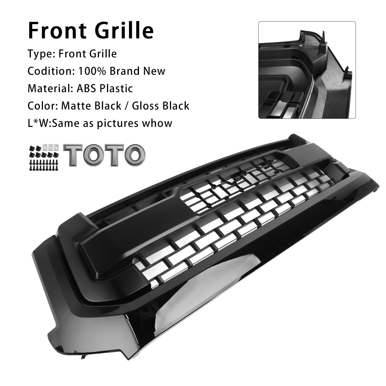 2014-2018 Toyota Tundra TRD PRO Black Honeycomb Front Grill Grille