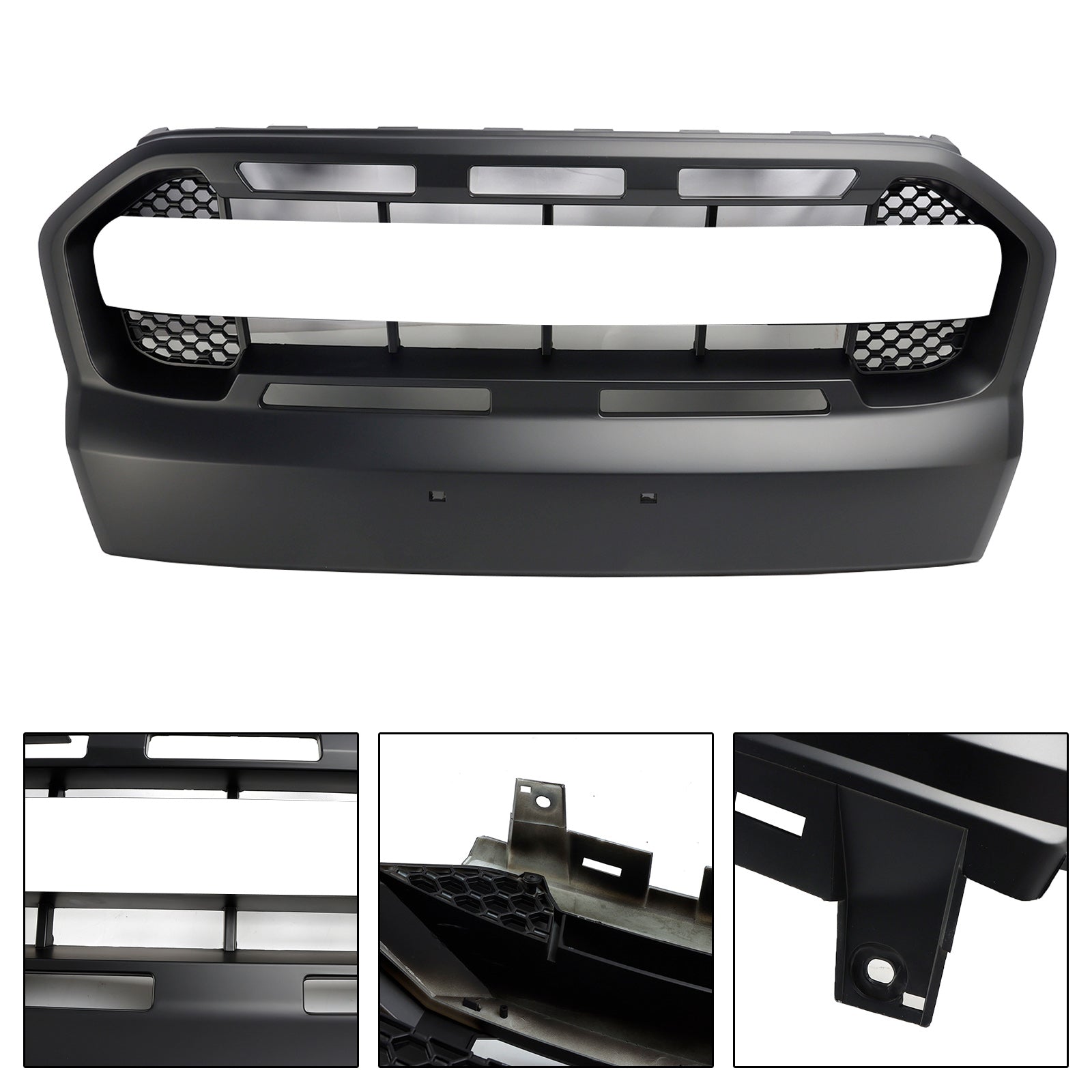 Ford Ranger 2015-2019 T7 Matt Black Ranger Raptor Style Front Bumper Grill