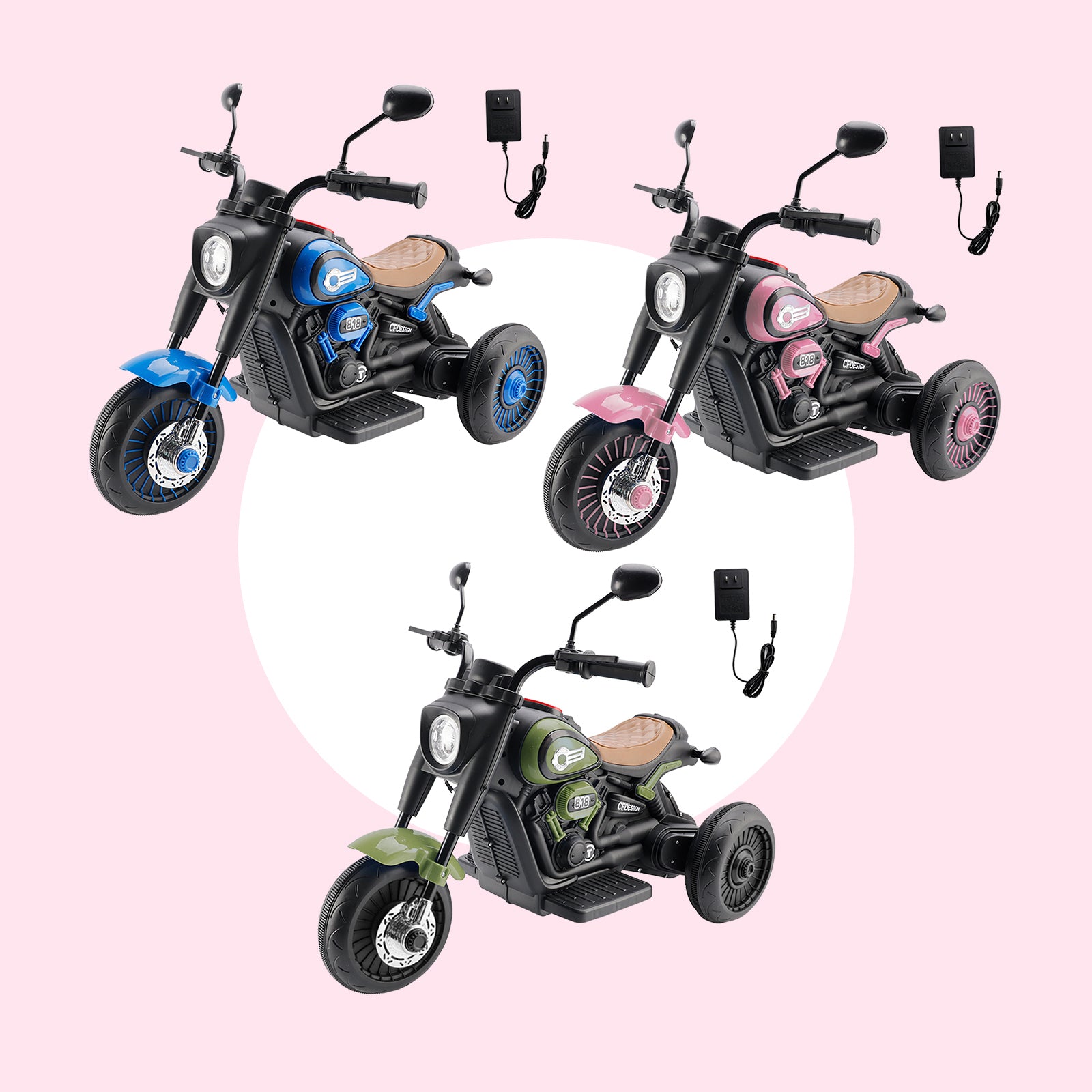 3Wheel 6V Kid Ride On Motorcycle Electric Toy With Colorful Light And Music