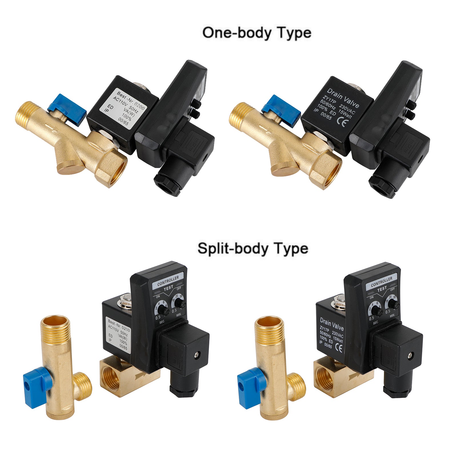 1/2" Automatic Electronic Timed Air Compressor Condensate Auto Drain Valve