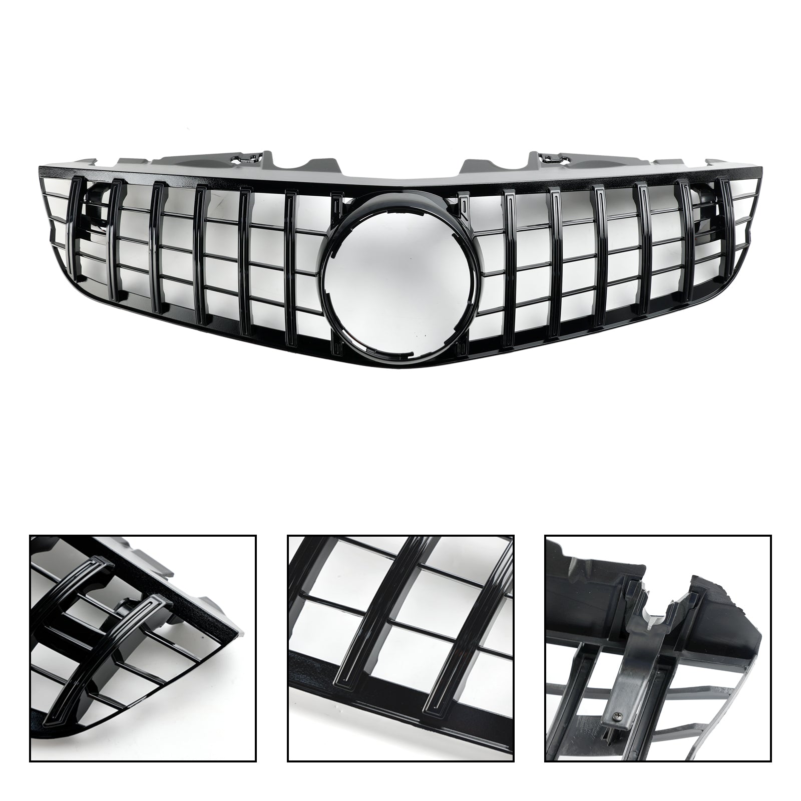 Front Bumper Upper Grill Fit Mercedes SL-Class R230 SL550 SL600 2009-2012