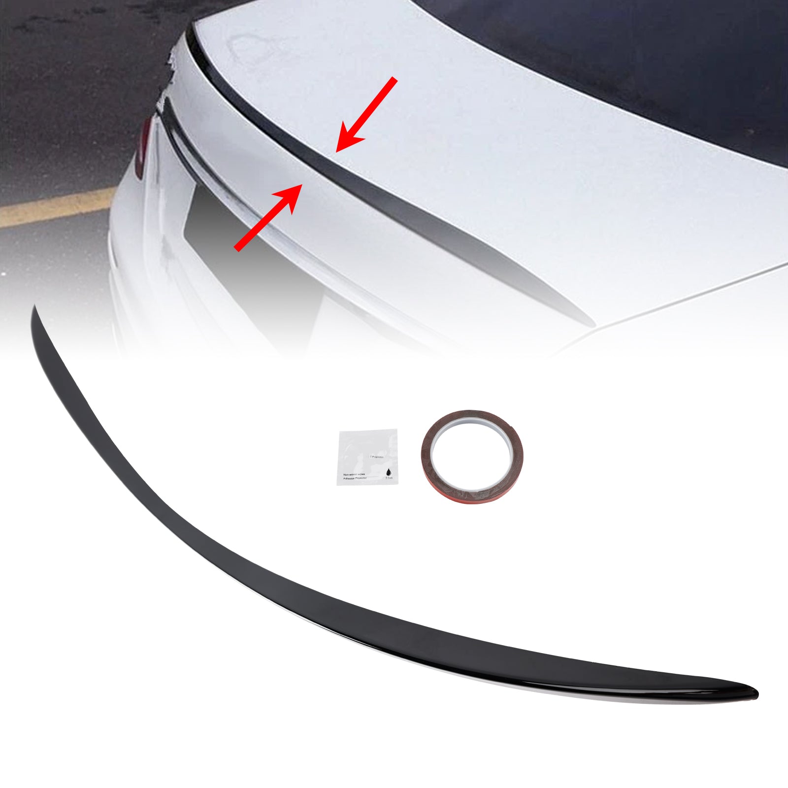 2020+ Mercedes-Benz E-Class W213 E63 Style Gloss Black Rear Boot Spoiler