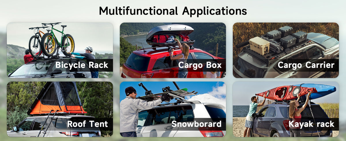 120CM Universal Aluminium Car Roof Rack Luggage Carrier Cross Bar Rail Lockable