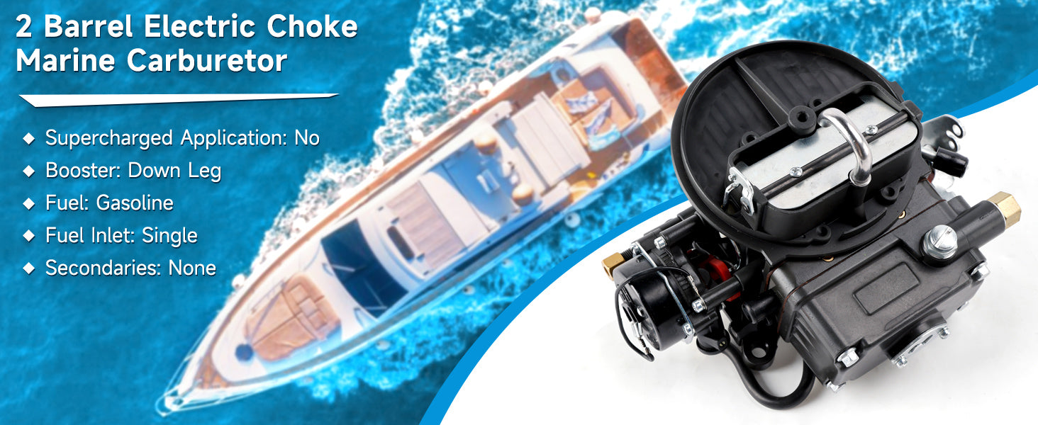 Marine Carburetor 500 CFM Electric Choke 0-80402-2 For Holley 2300 Gas