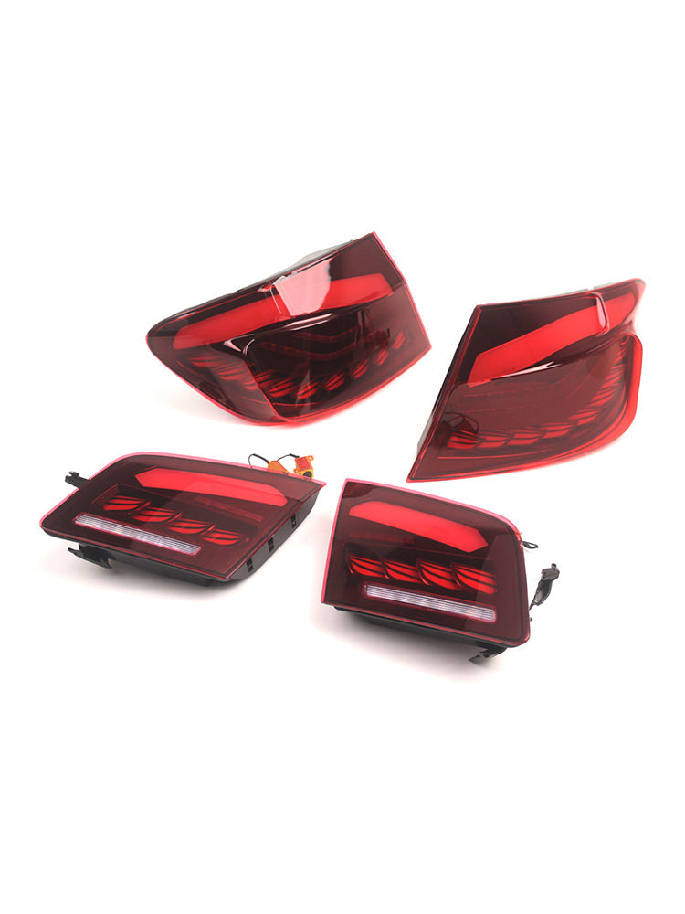 2010-2016 6th Gen 5-Series F10 F18 M5 L&R Red LED Tail Lights Rear Lamp Assembly