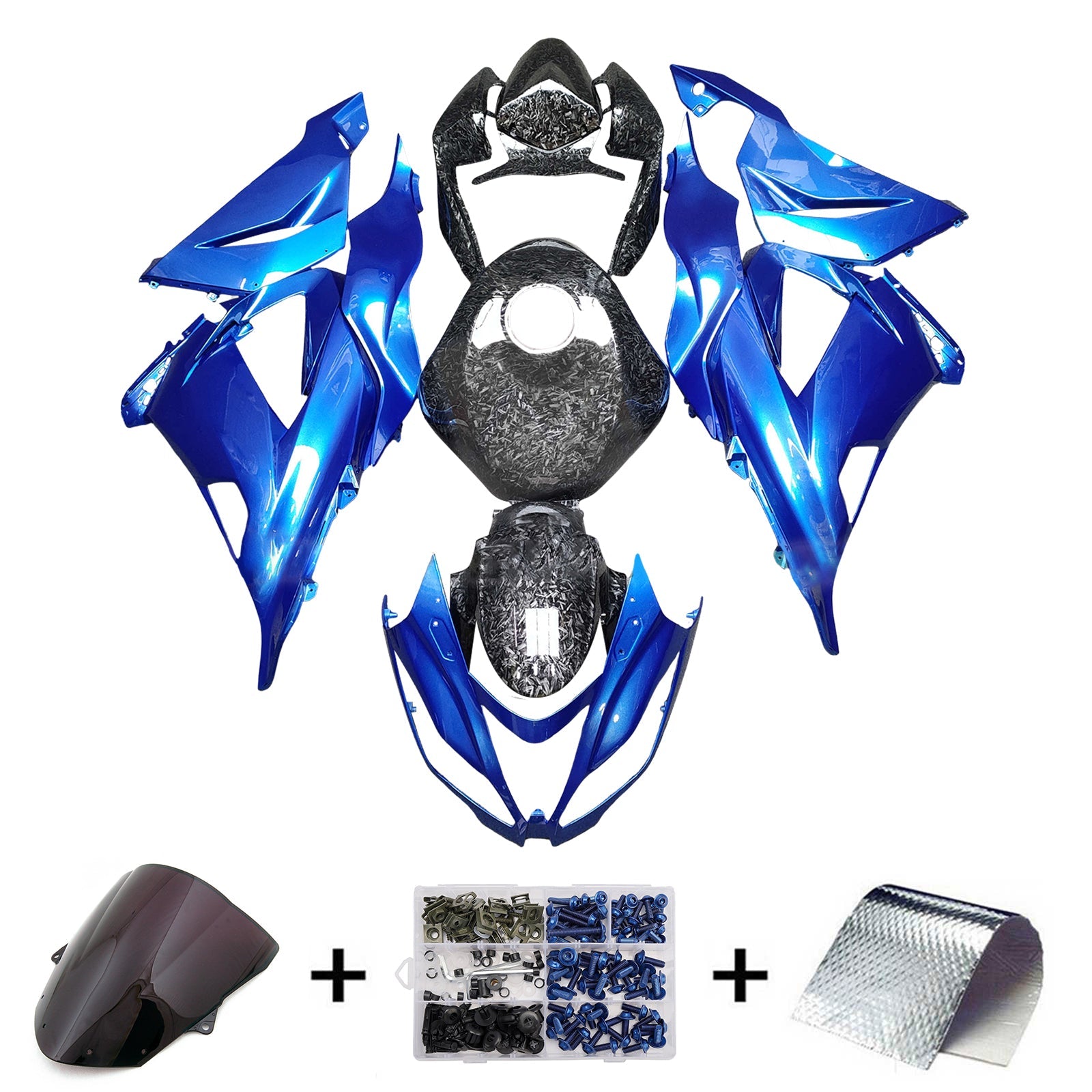 Injection Fairing Kit Bodywork Plastic ABS fit For Kawasaki ZX6R 636 2013-2018