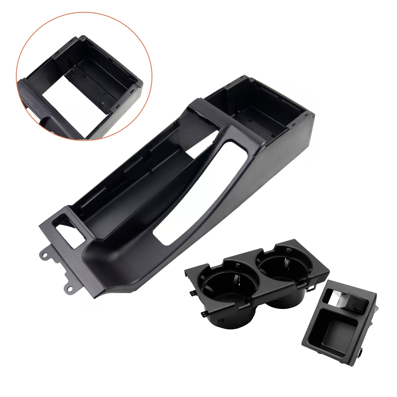1999-2005 BMW 3 Series  E46 4 Door Black Center Console Trim Base Cup Coin Holder 51168218305