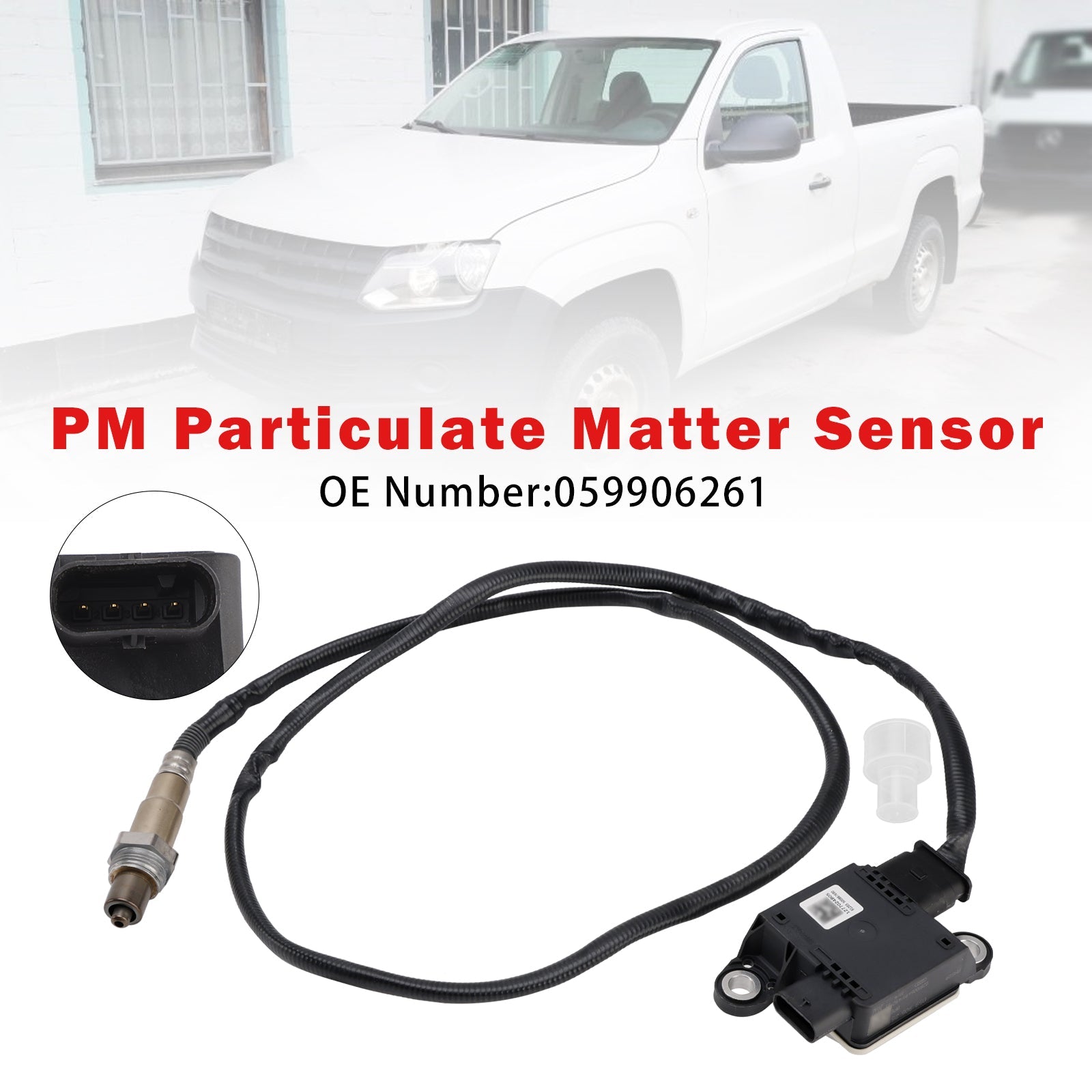 2016/06-2020/08 VW Amarok 2HA, 2HB, AGD, S1B, S6B, S7A, S7B 3.0 TDI 4motion 2967 ccm, 150 KW, 204 PS PM Particulate Matter Sensor 059906261