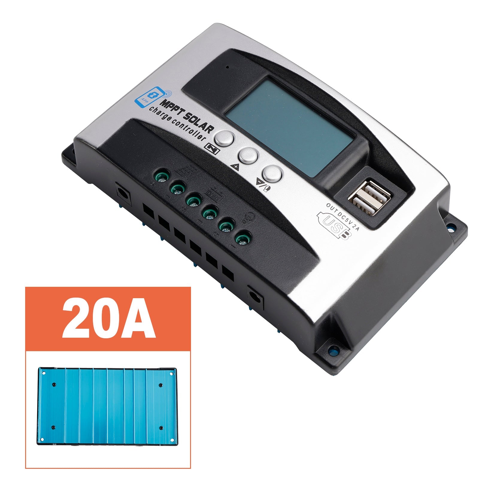 DSP 컨트롤러를 원격으로 관리하기 위한 30A/40A MPPT 고에너지 태양광 컨트롤러 APP