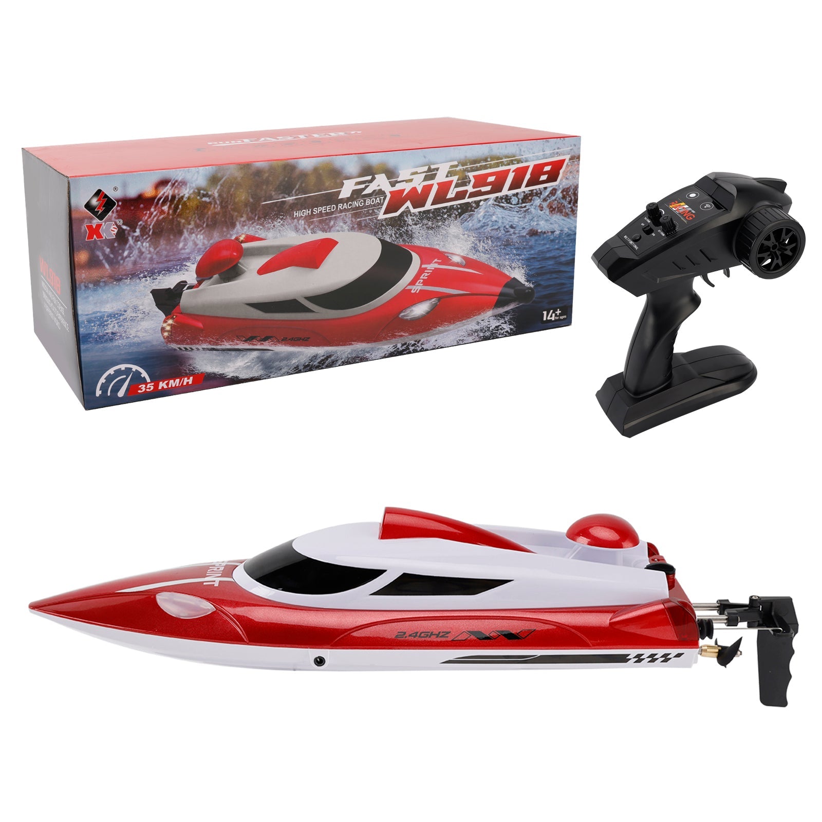 Wltoys WL918 RC Jet Boat RC Racing Boat 2.4GHz Remote Control Boat Toy Gift