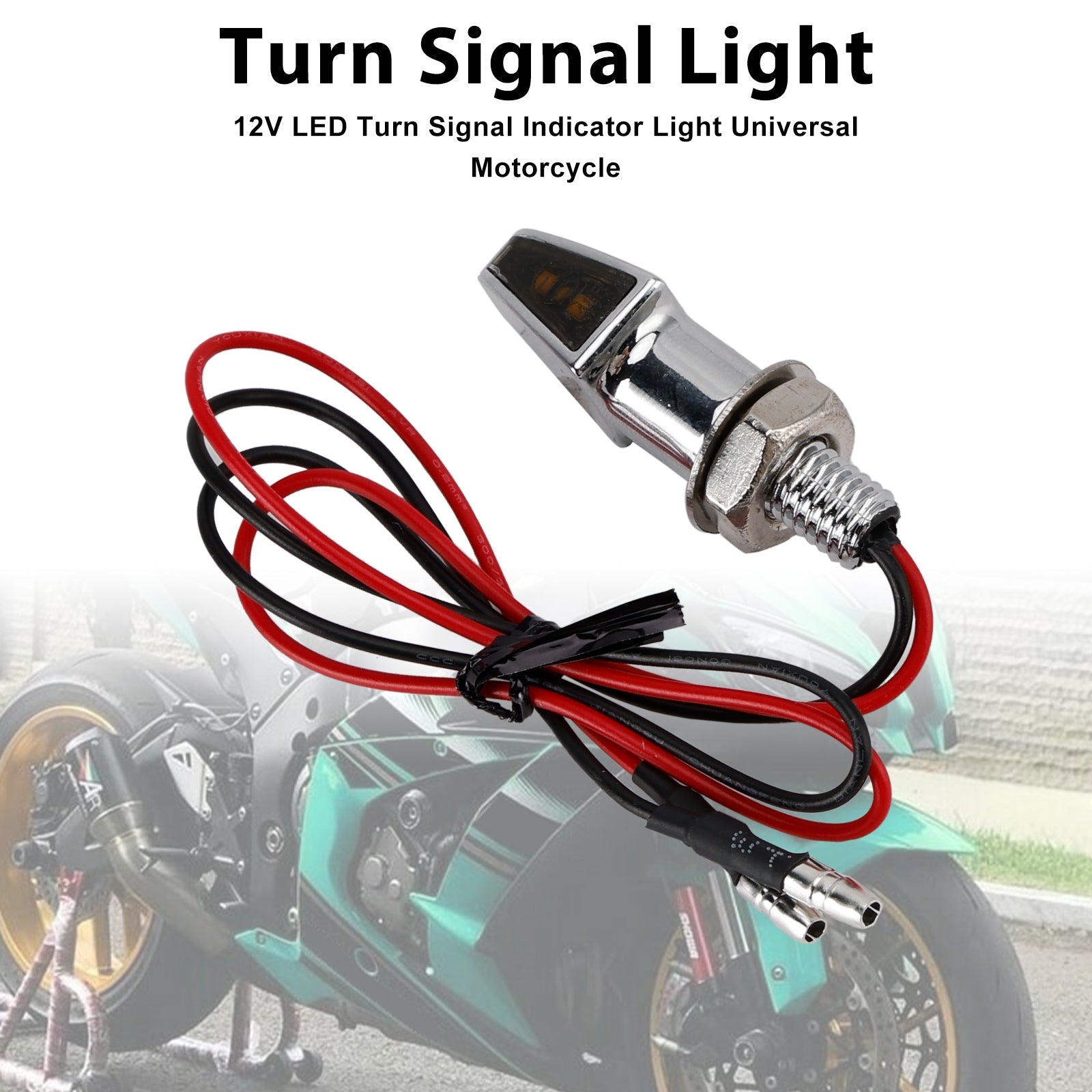 12V LED Turn Signal Indicator Light 8mm Universal Motorcycle For Yamaha