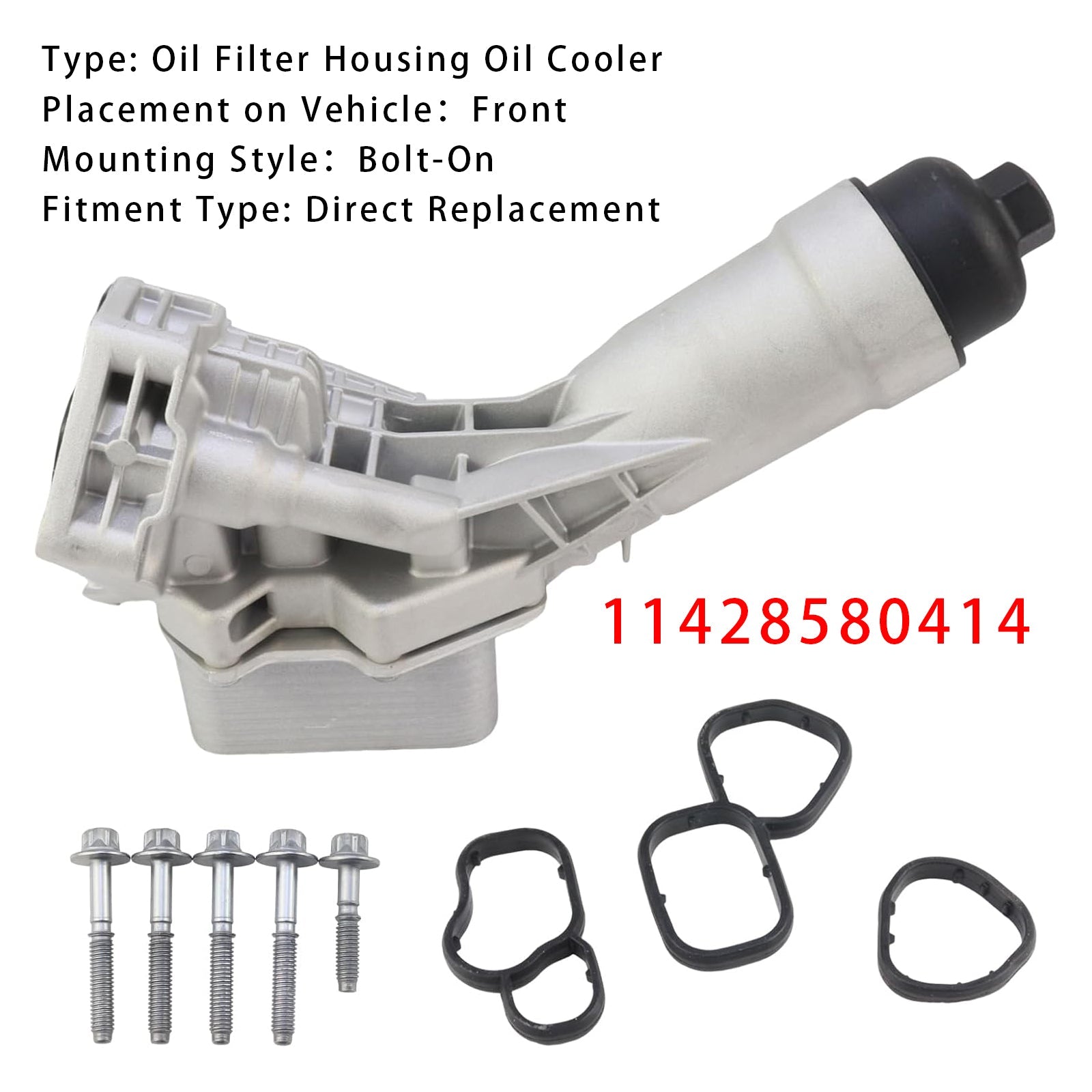 2019-2025 BMW 330i Oil Filter Housing Oil Cooler 11428580414 11428651710