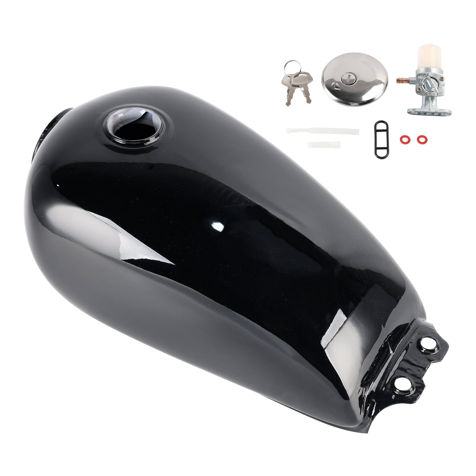 1994-1999 Suzuki GN 125 (NF41A) 4T CLASSIC RETRO GAS FUEL TANK GLOSSY BLACK