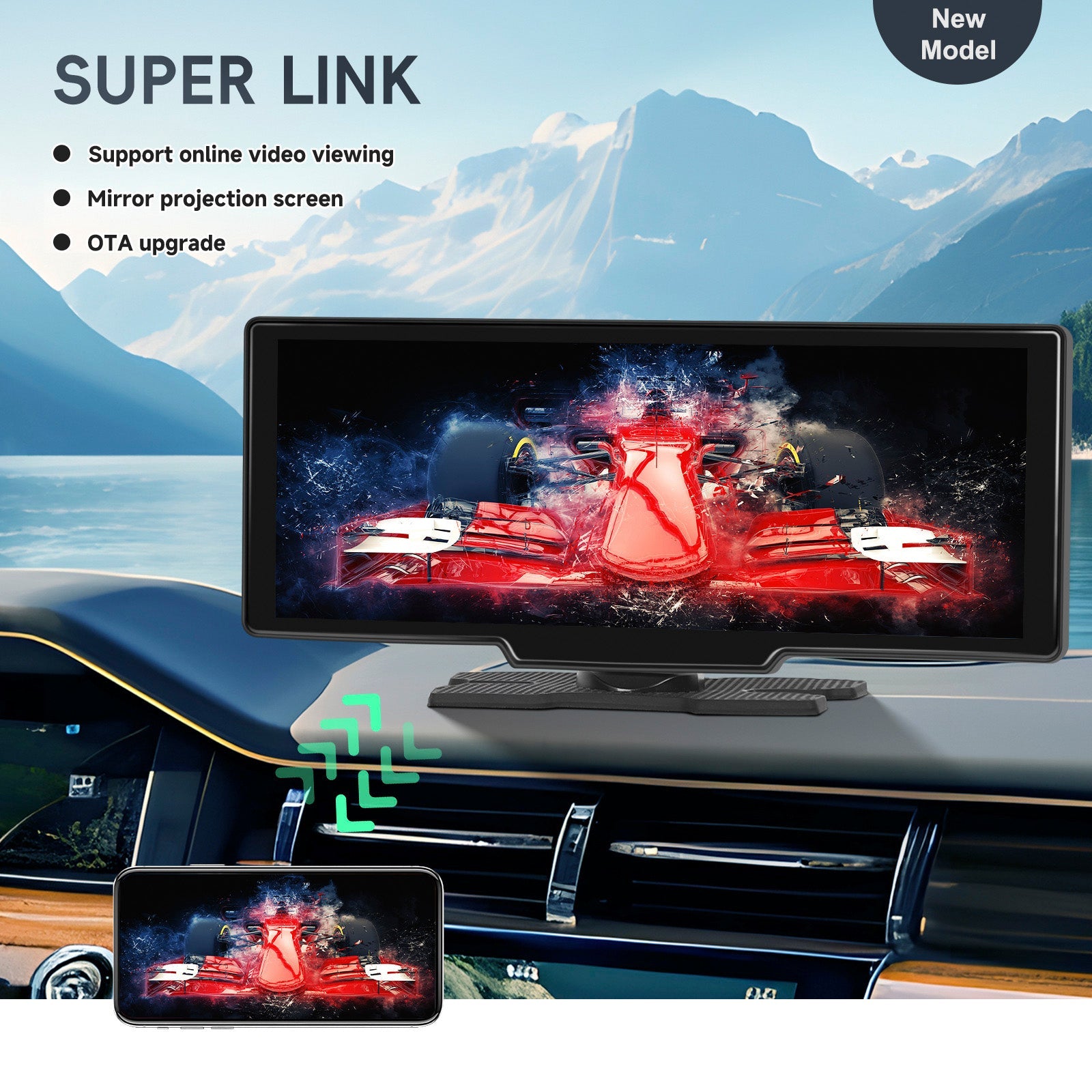 10.26 HD Display Car Navigation System CarPlay all-in-one Machine 12 LED Camera