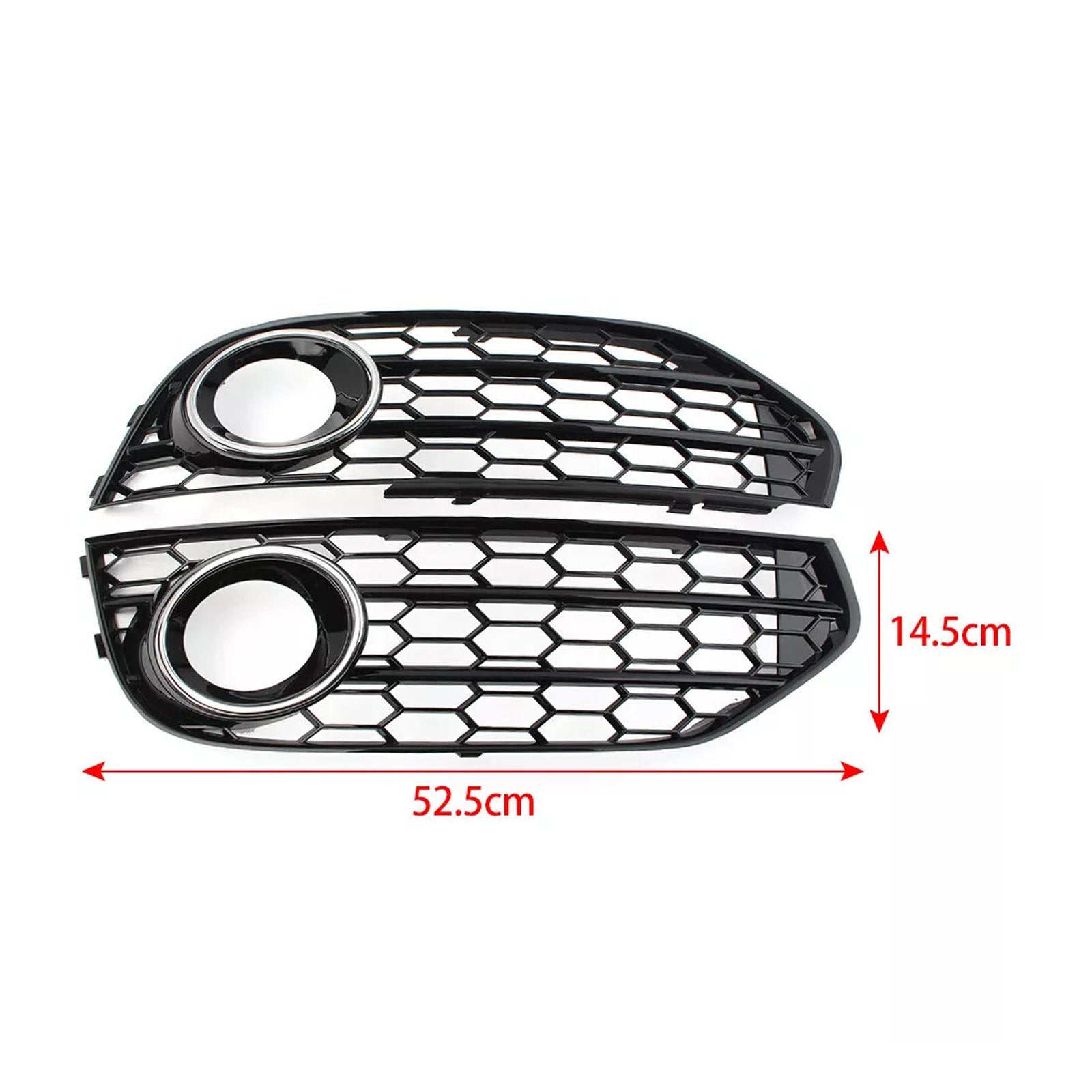 2010-2015 Audi A4 Allroad B8 Front Bumper Honeycomb Fog Grille Cover Black