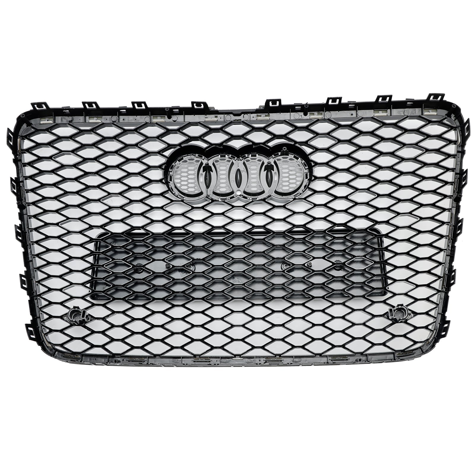 Gloss Black Front Bumper Radiator Vent Mesh Grille Grill Fit Audi Q7 2005-2015