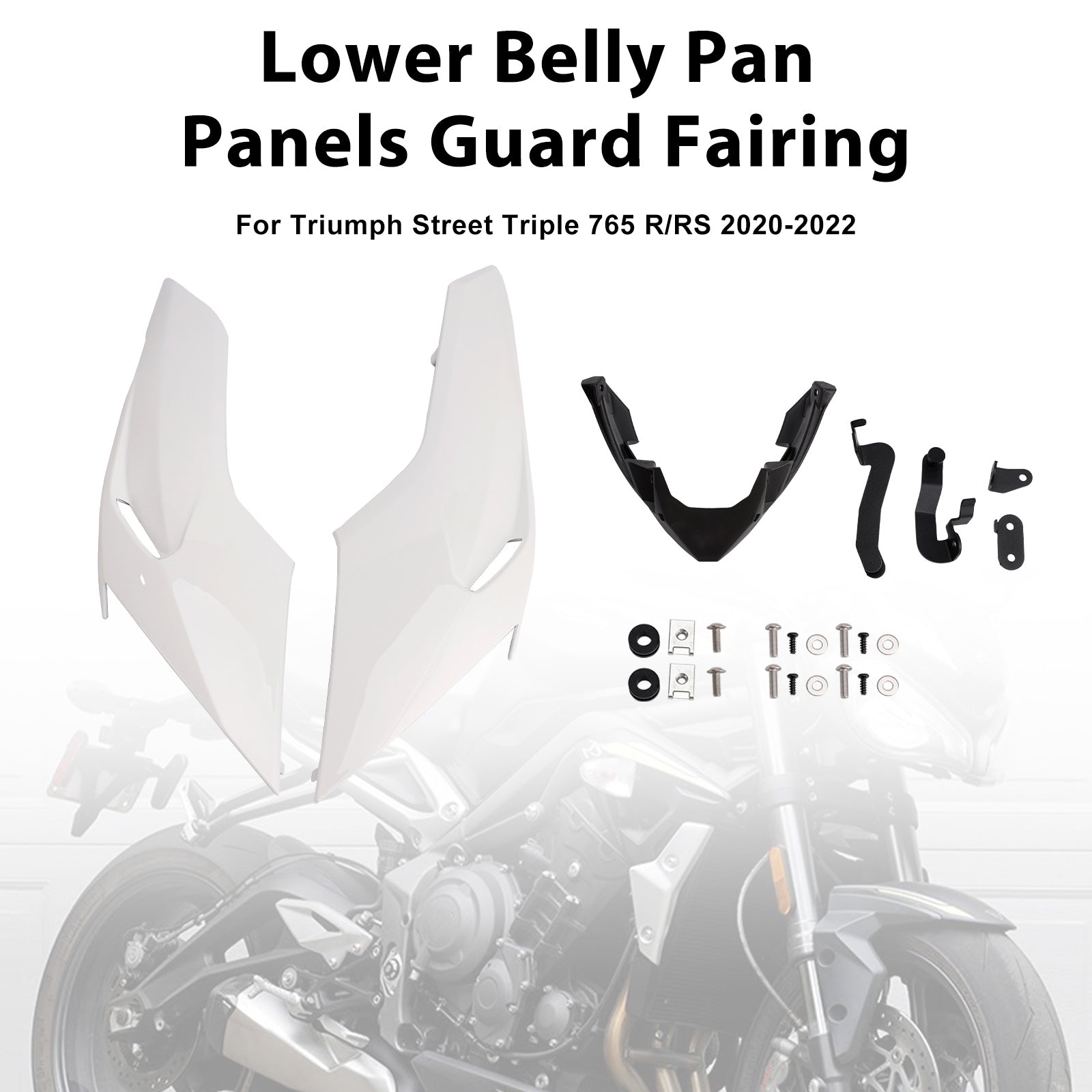 Lower Belly Pan Panels Guard Fairing For Street Triple 765 R/RS 2020-2022