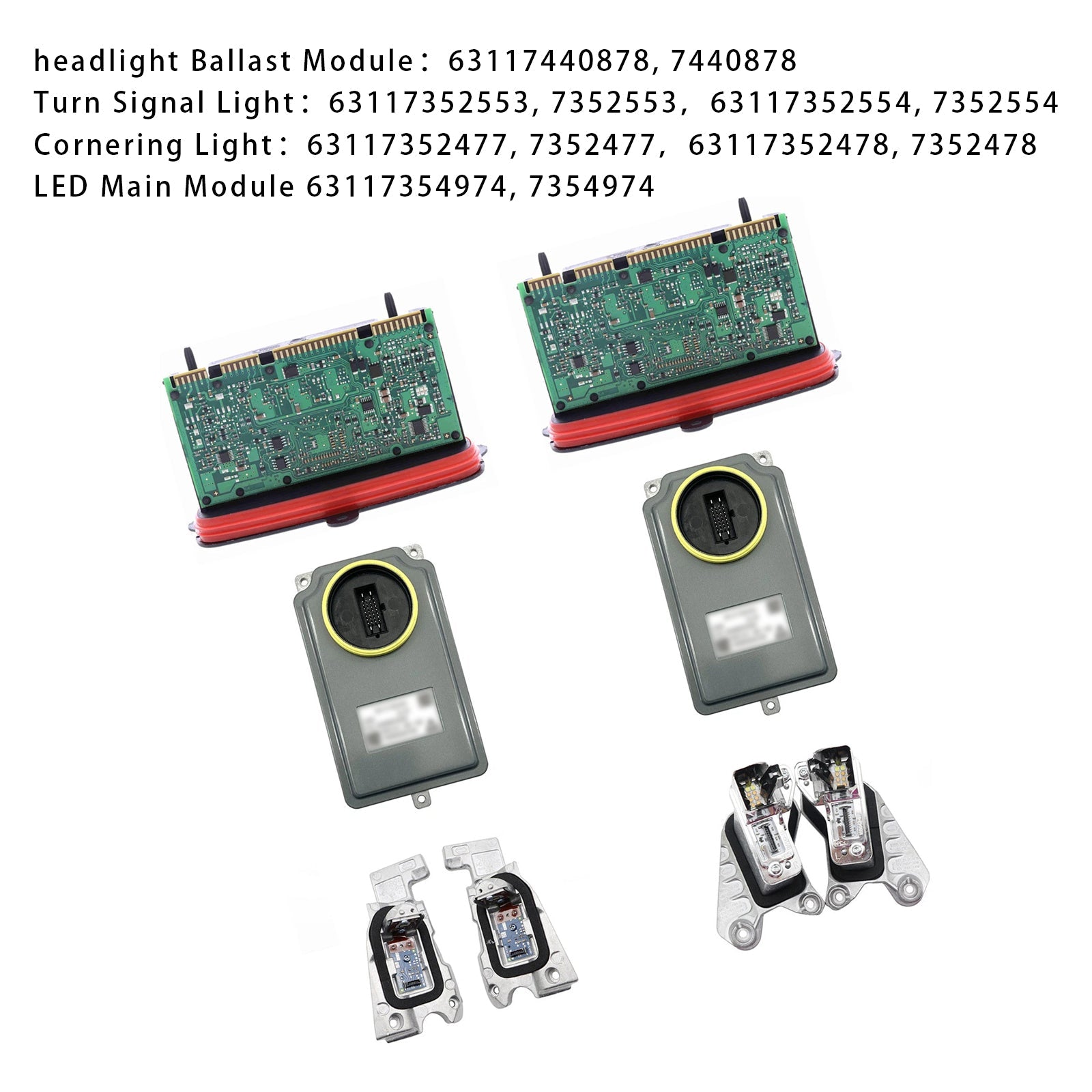 8PCS Left+Right Adaptive Headlight Control Module Set For BMW 5 F07 F10 F11