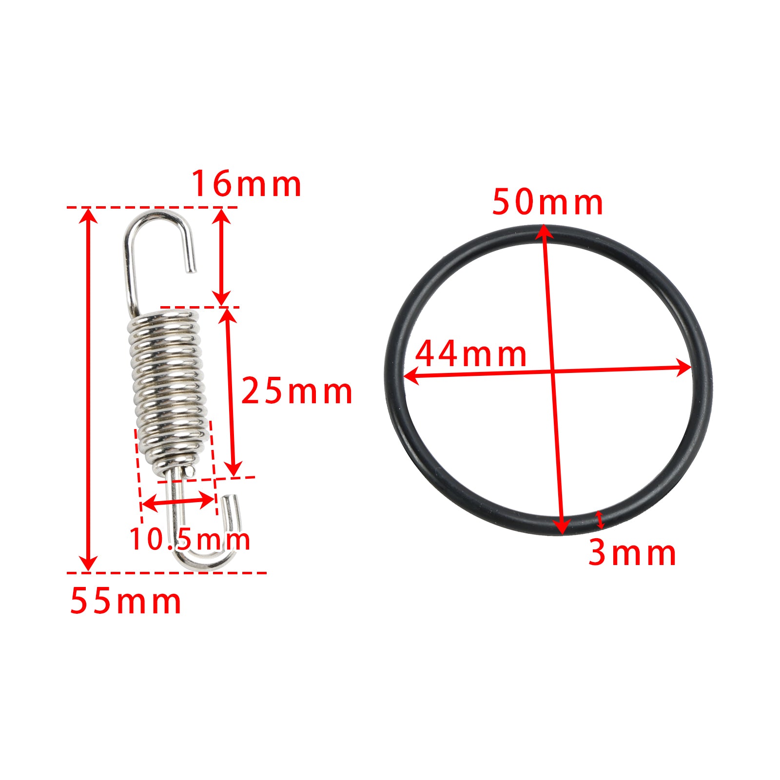 4 Pack Exhaust Seal O Rings & Springs For EXC SX 200 250 300 MX Enduro 2000-2021