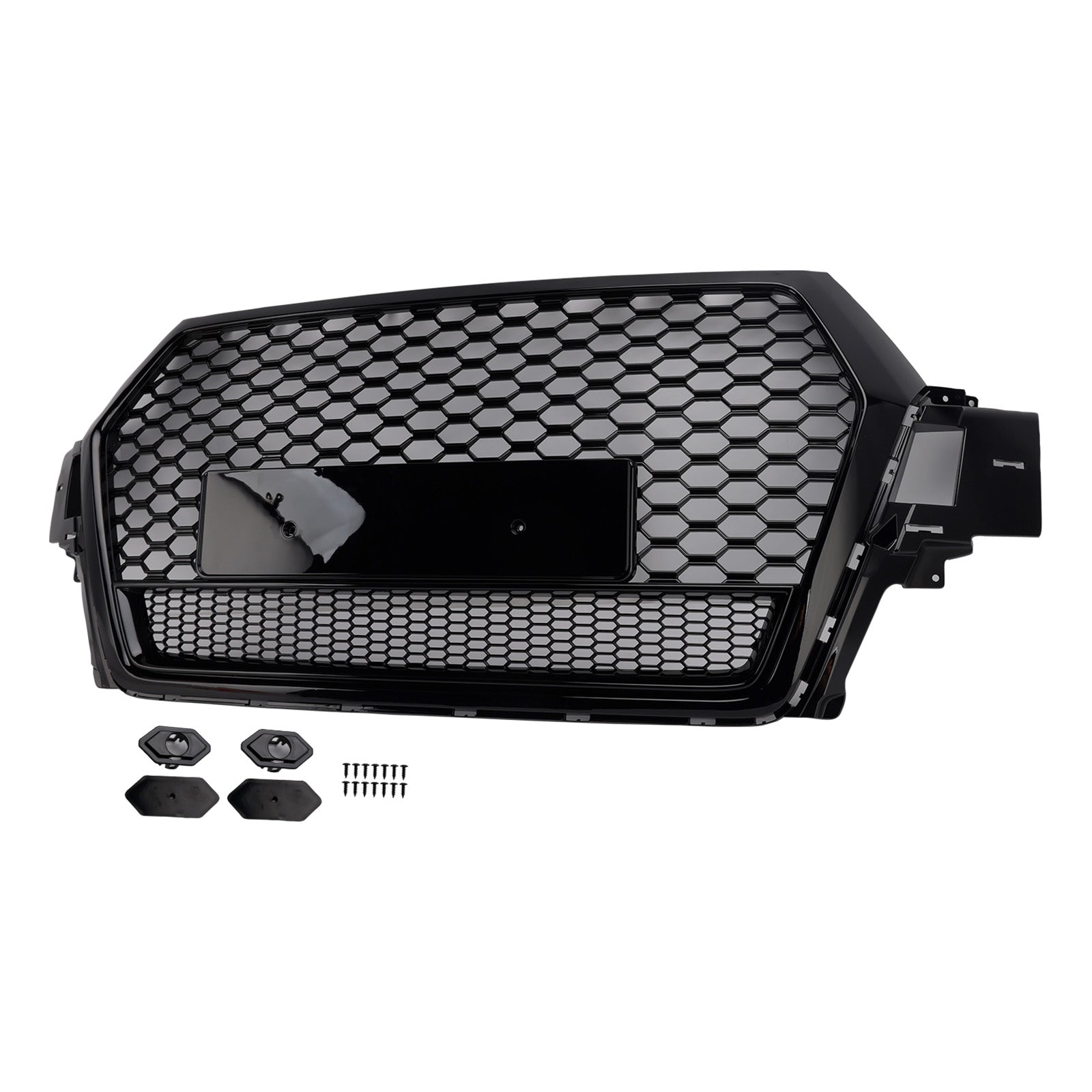 2016-2019 Audi Q7 SQ7 Gloss Black Front Bumper Radiator Vent Mesh Grill Grille 4M0853651F