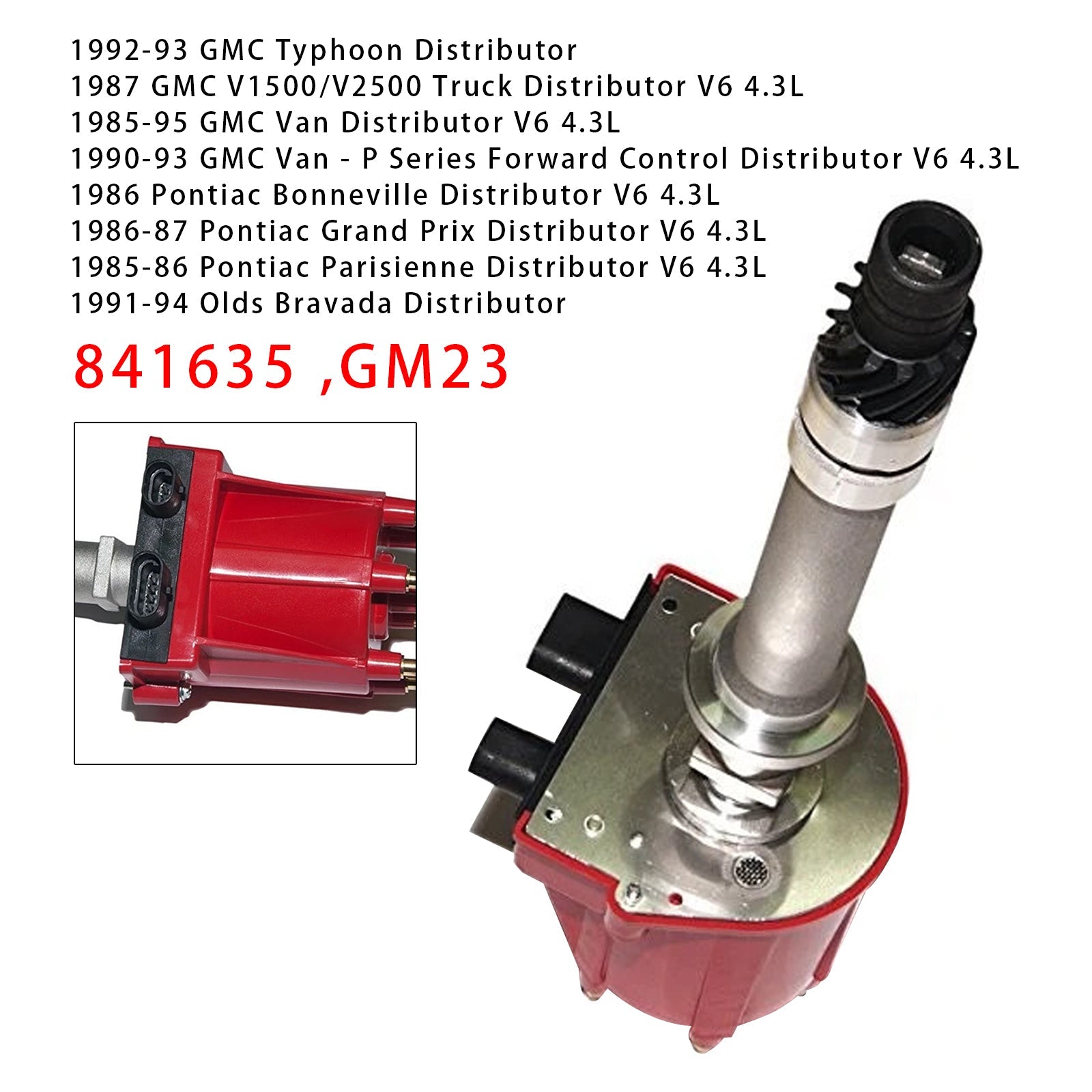 1985-1987 GMC Caballero Distributor V6 4.3L High Performance Ignition Distributor 841635 GM23