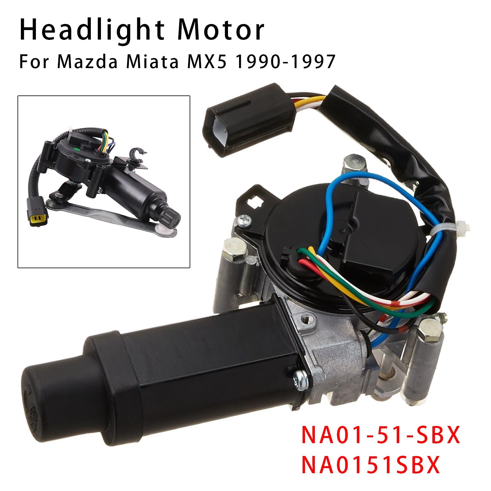 1990-1997 Mazda Miata MX5 Left Side Headlight Motor NA01-51-SBX NA0151SBX