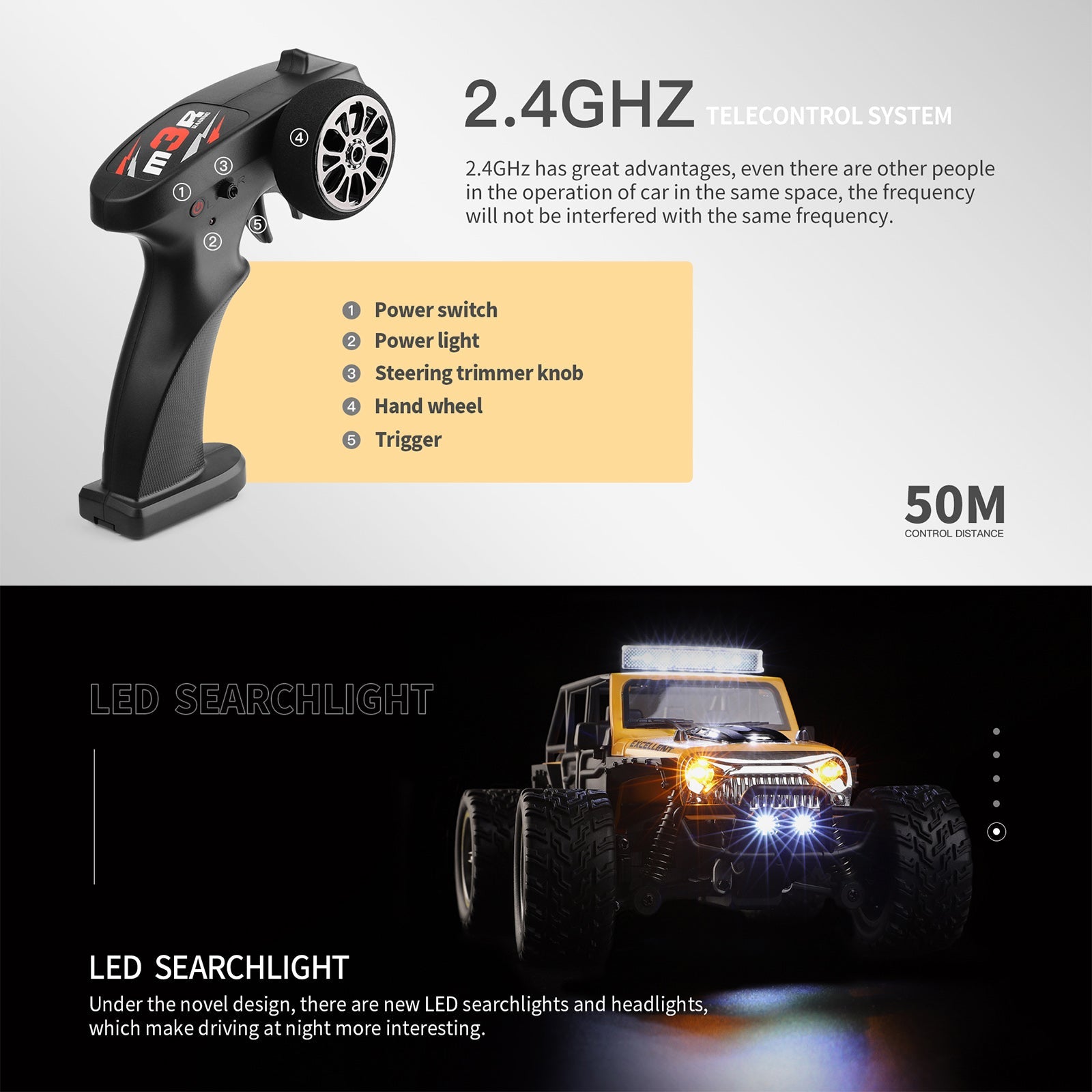 Wltoys 22201 1/22 Crawler 22km/h Brushed 2.4GHz Crawler 2WD Remote Control Car